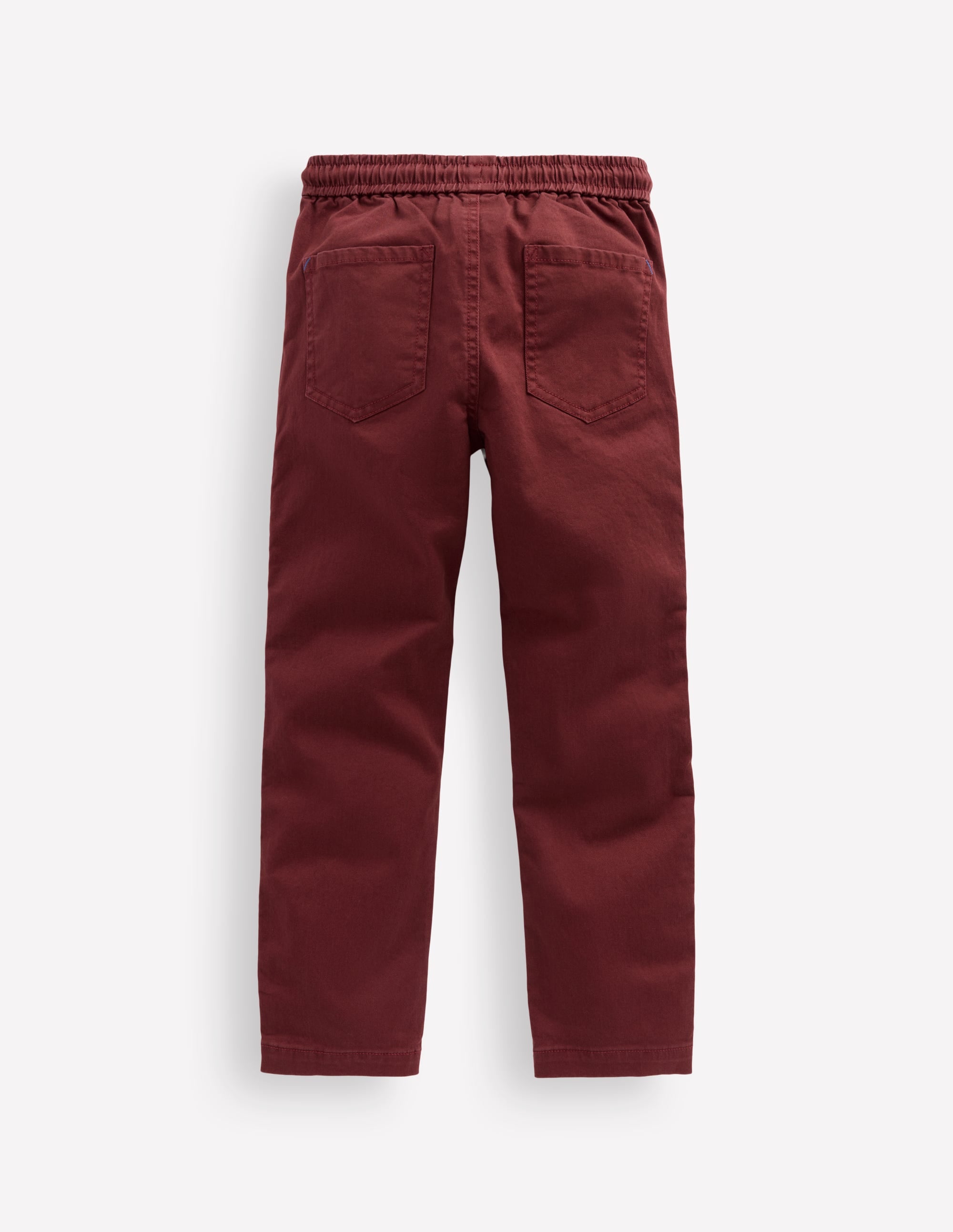 Slim Pull On Trousers-Chestnut - Image 2