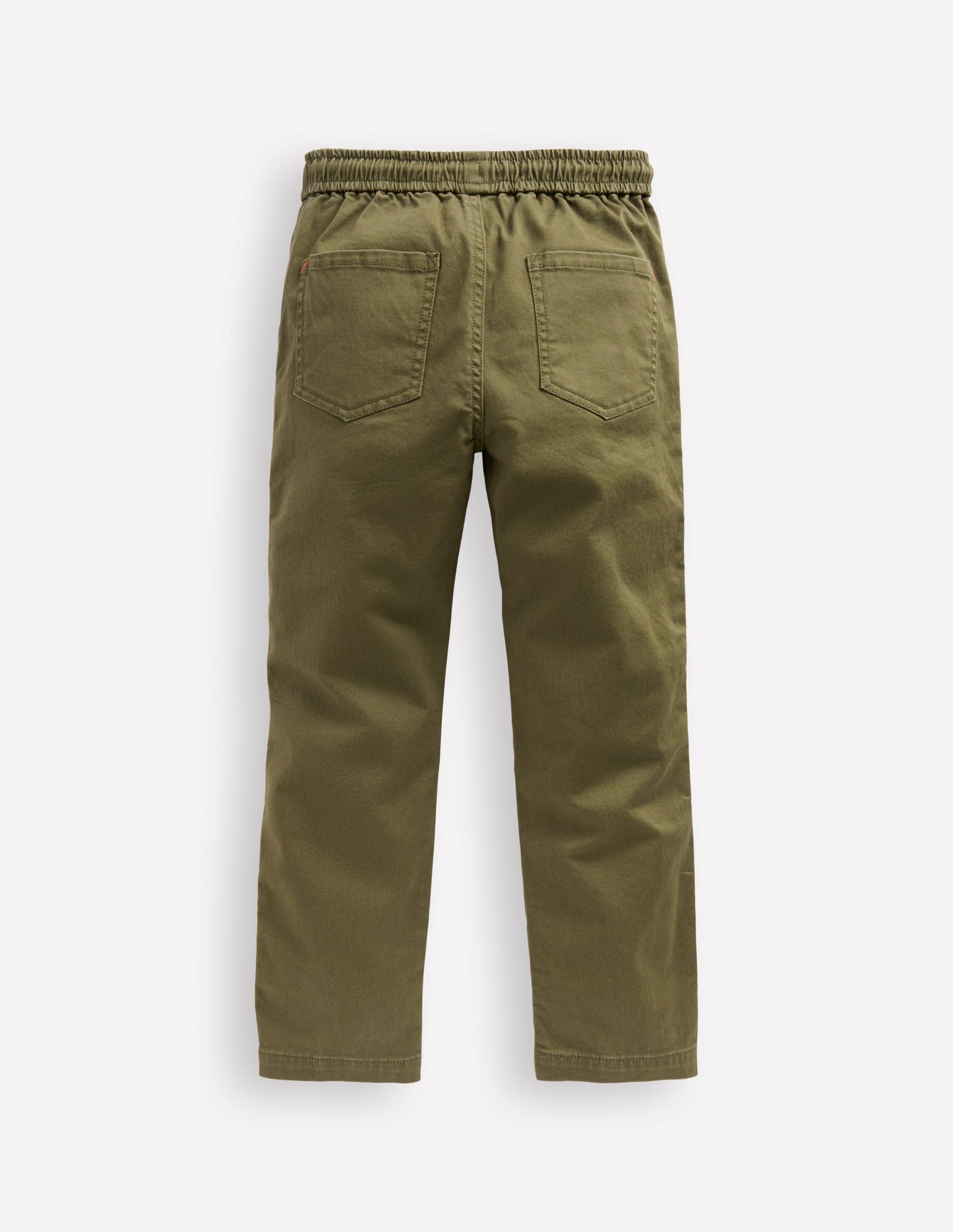 Slim Pull On Trousers-Woodland Green