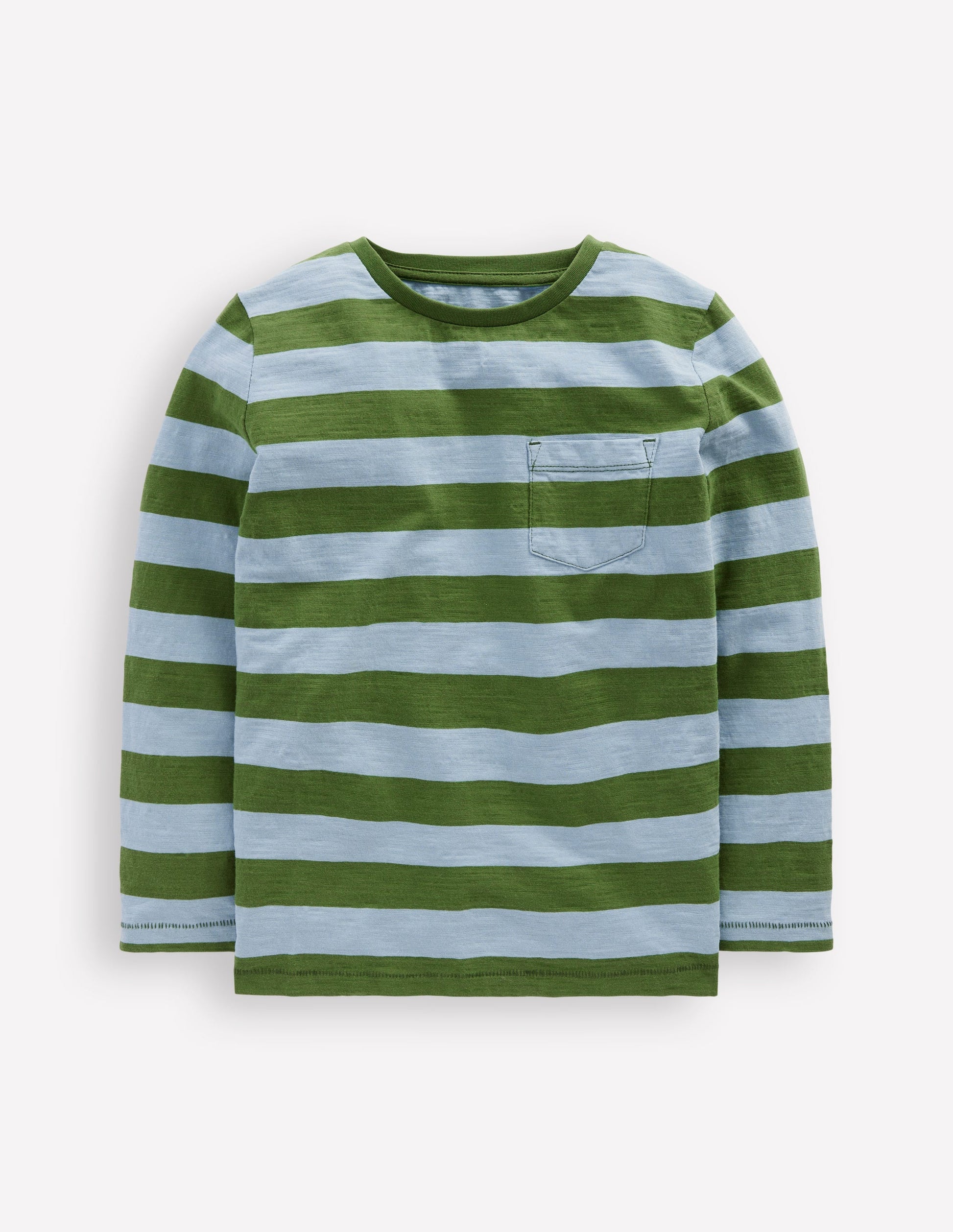 Everyday Long Sleeve T-Shirt-Glacier Blue/ Broccoli Green-1