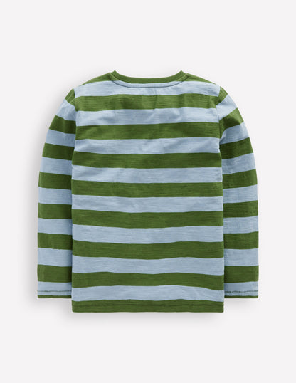 Everyday Long Sleeve T-Shirt-Glacier Blue/ Broccoli Green-2