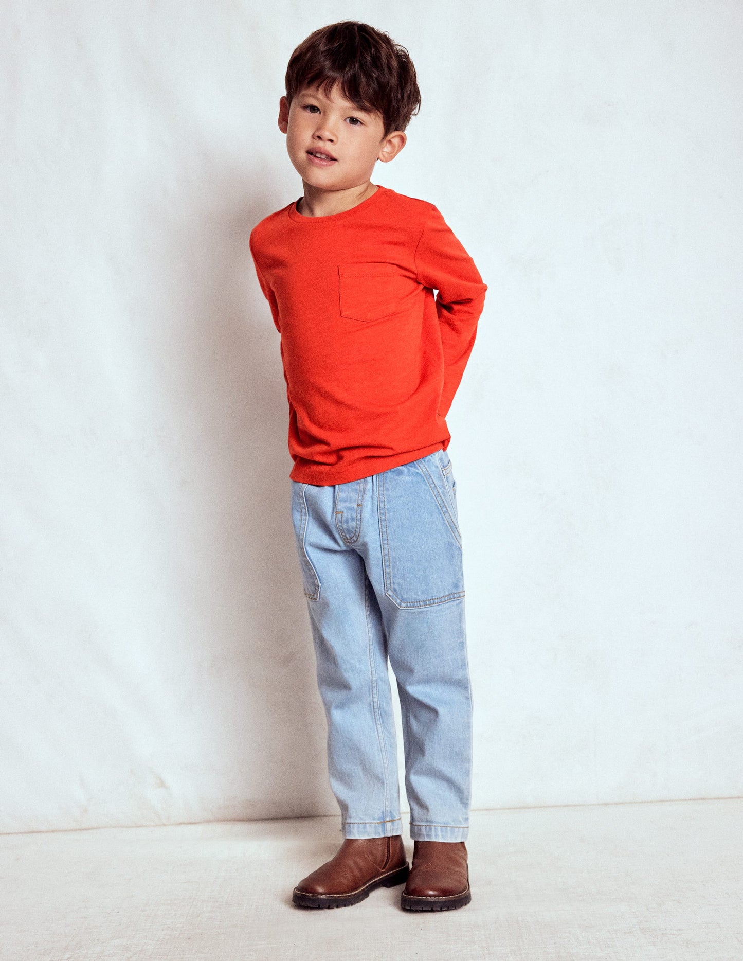 Everyday Long Sleeve T-Shirt-Cinnamon Red