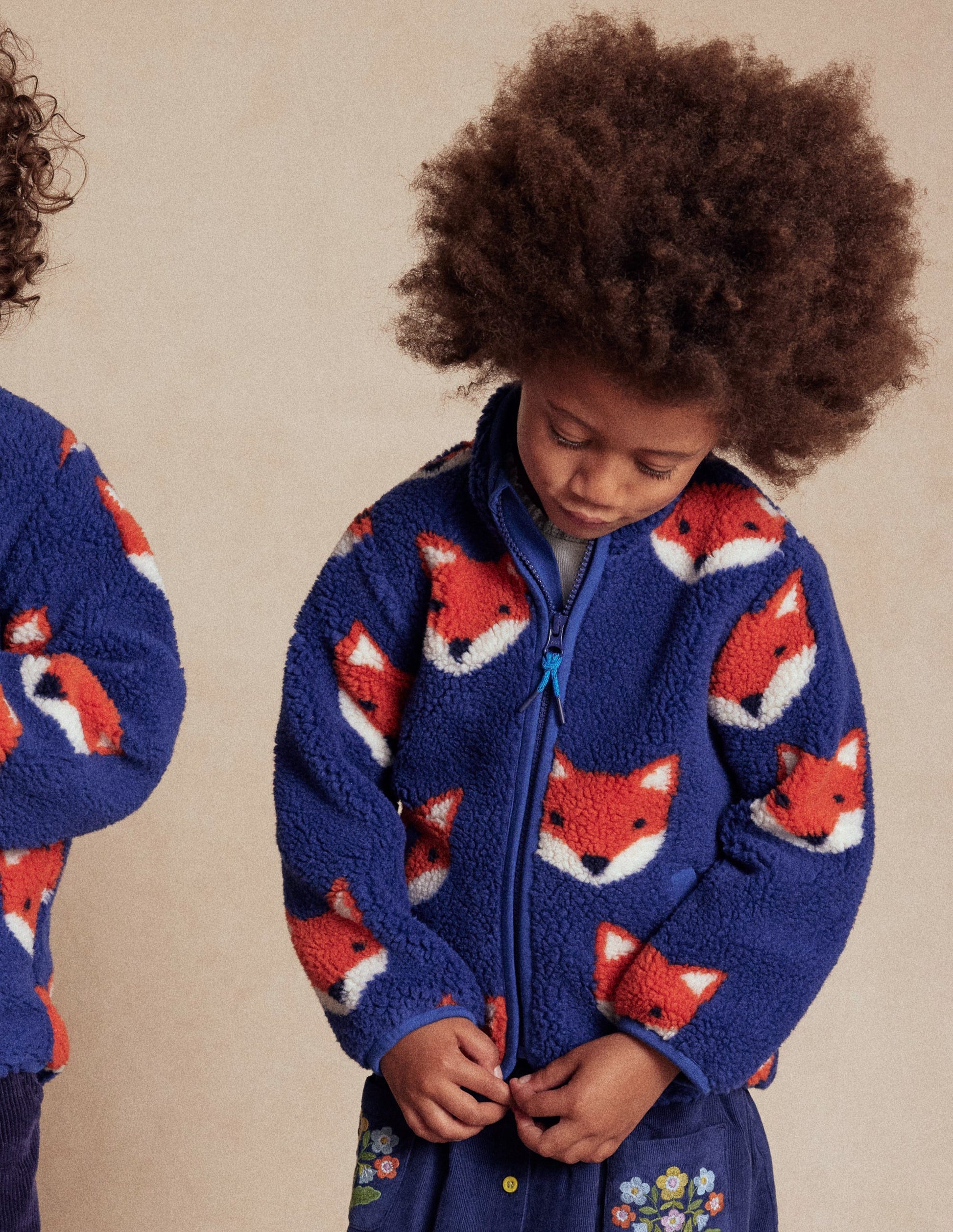 Cosy Borg Jacket-Sapphire Blue Foxes-4