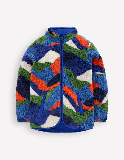 Cosy Borg Jacket-Multi Landscape-1