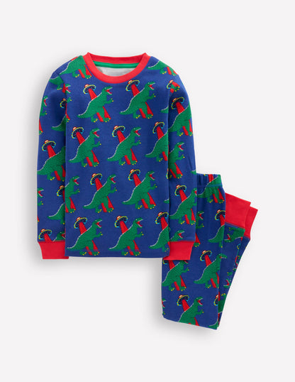 Snug Glow-in-the-dark Pajamas-Dino Space-1