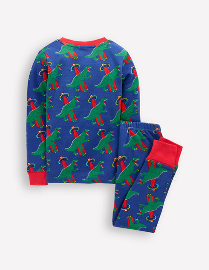 Snug Glow-in-the-dark Pajamas-Dino Space-2