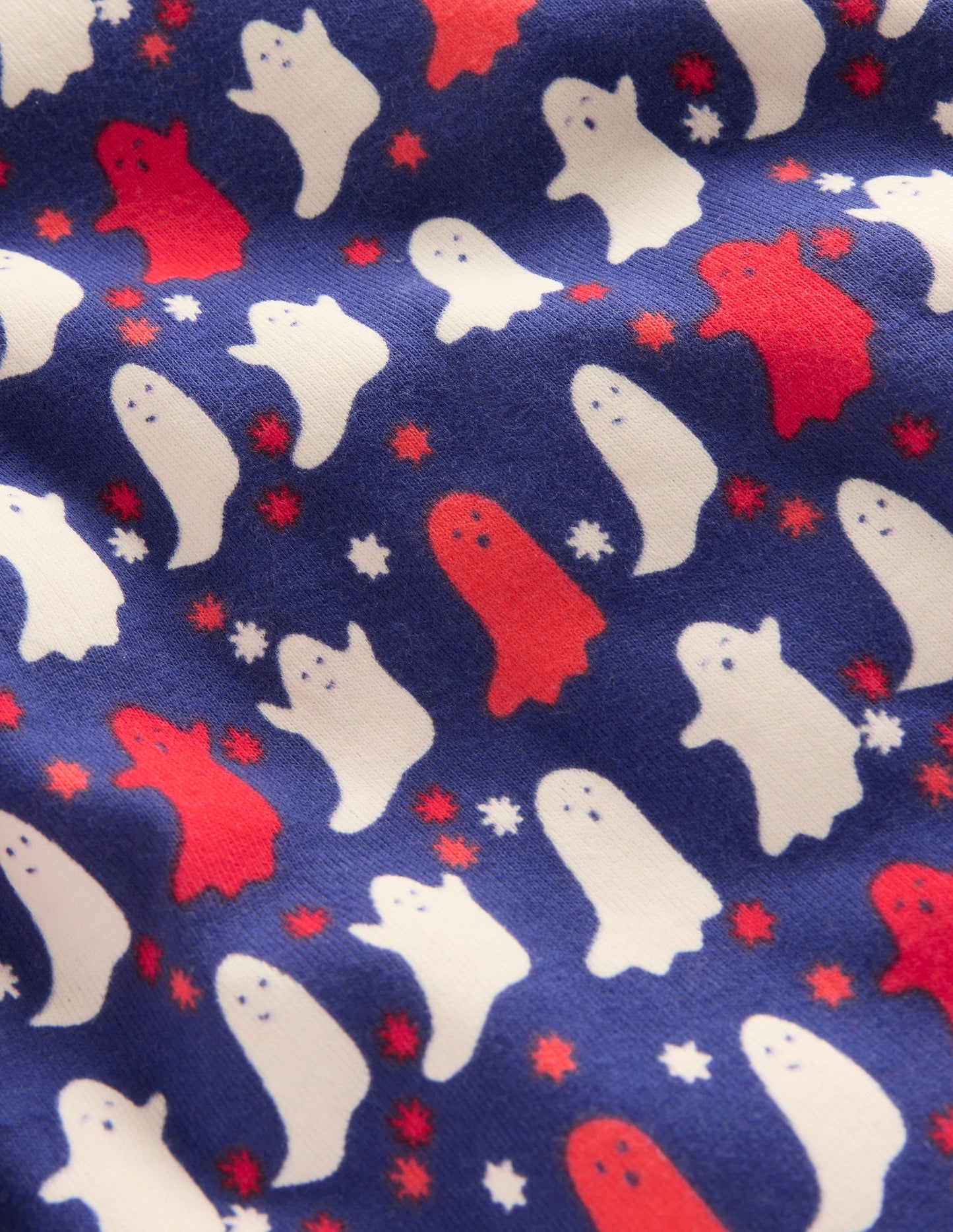 Snug Glow-in-the-dark Pajamas-Twilight Blue Spooky Ghosts