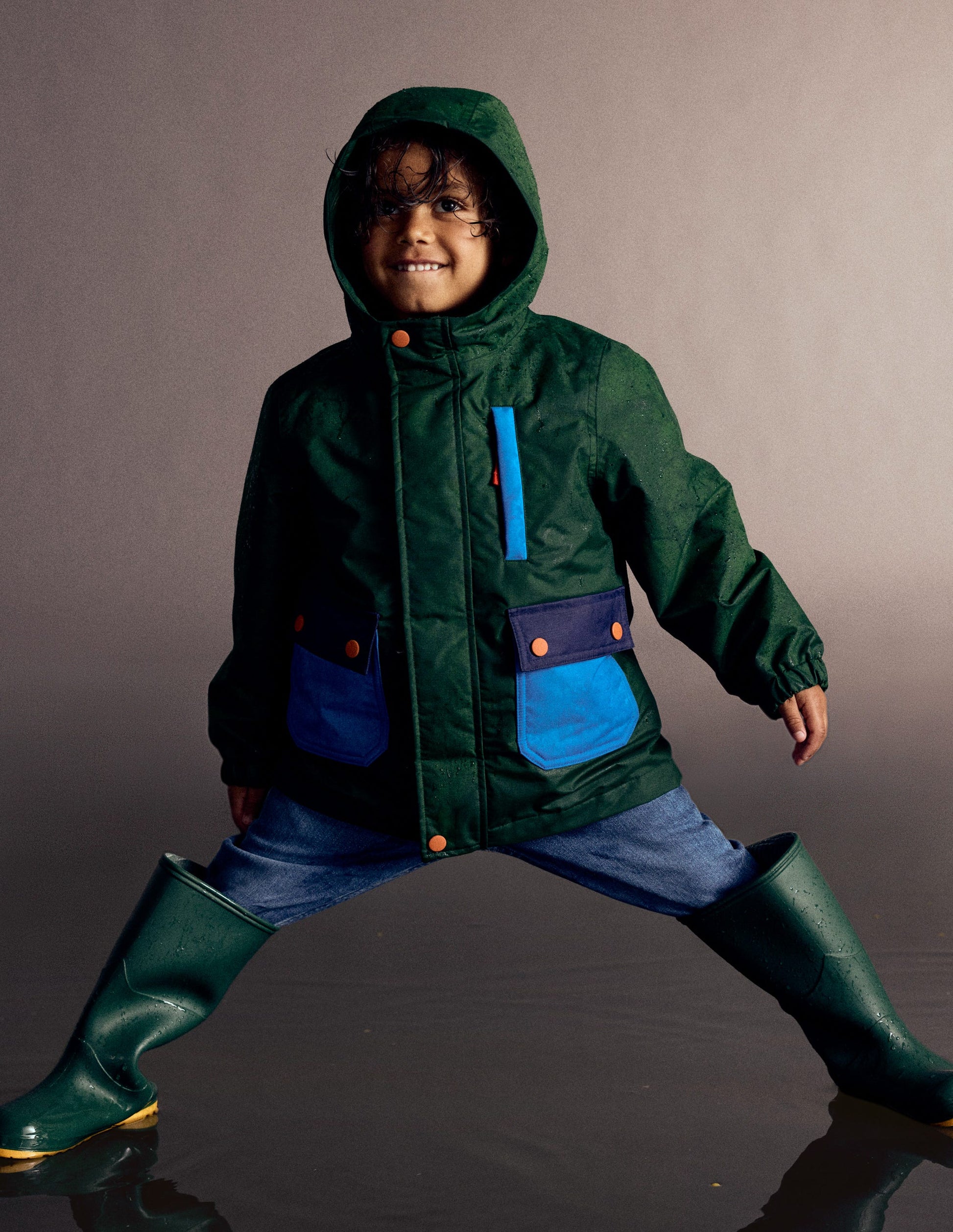4-in-1 Waterproof Coat-Blue/Green Colourblock-6