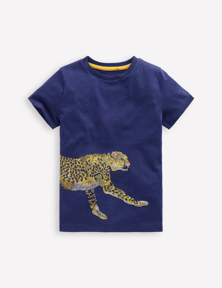 Superstitch T-Shirt-Starboard Blue Cheetah