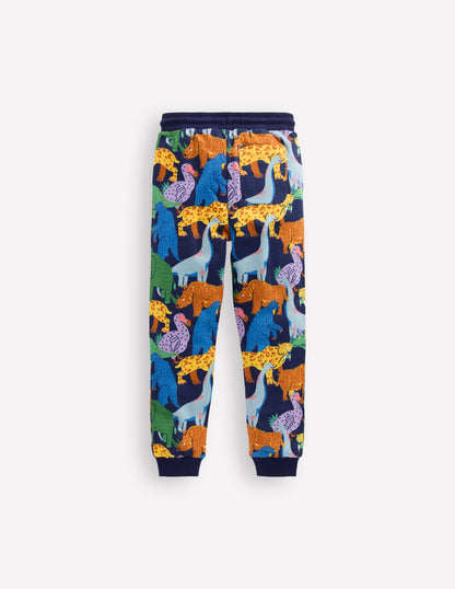Printed Comfy Sweatpants-Prehistoric Animals-2