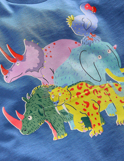 Short Sleeve Riso T-Shirt-Delft Extinct Animals-3