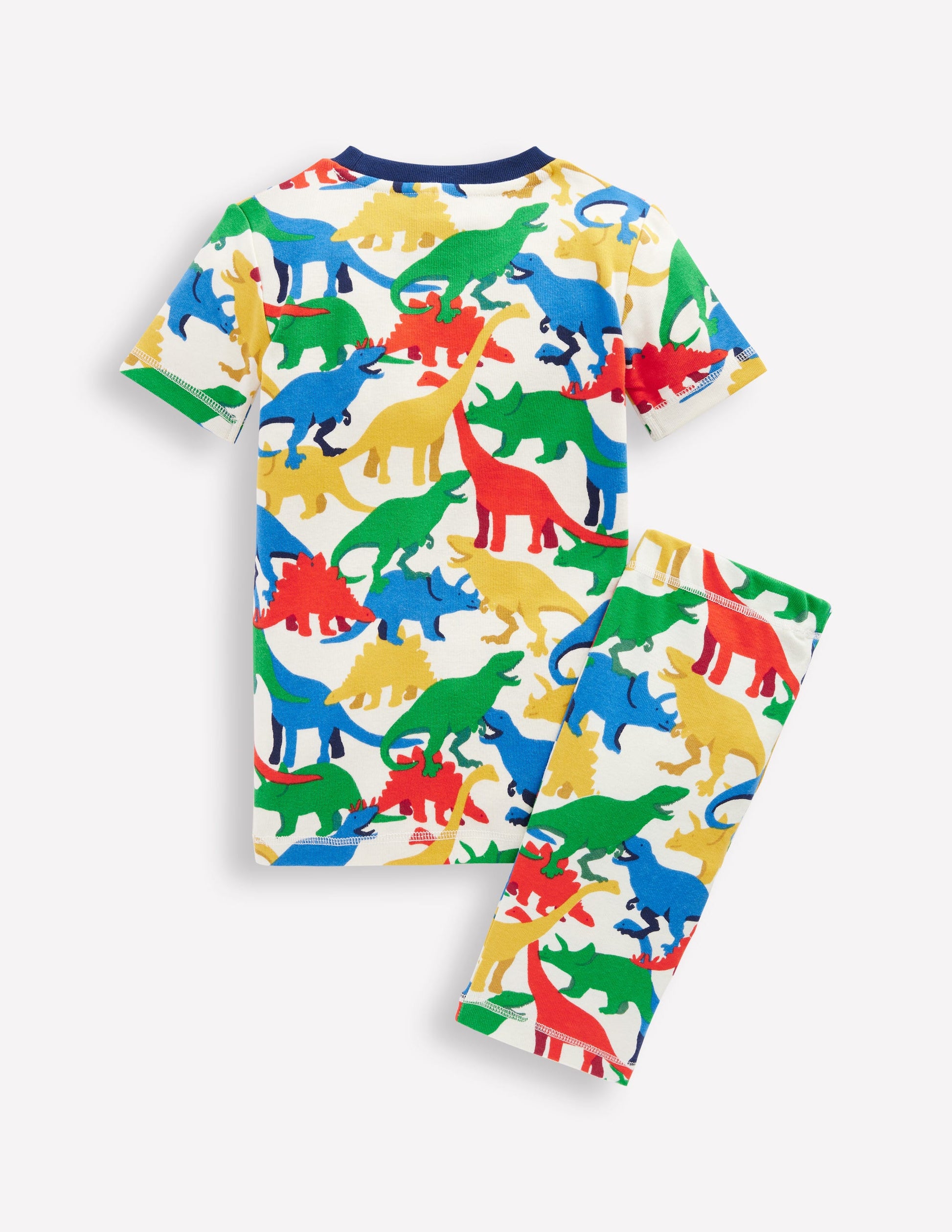 Snug Short John Pajamas-Multi Dinos-2