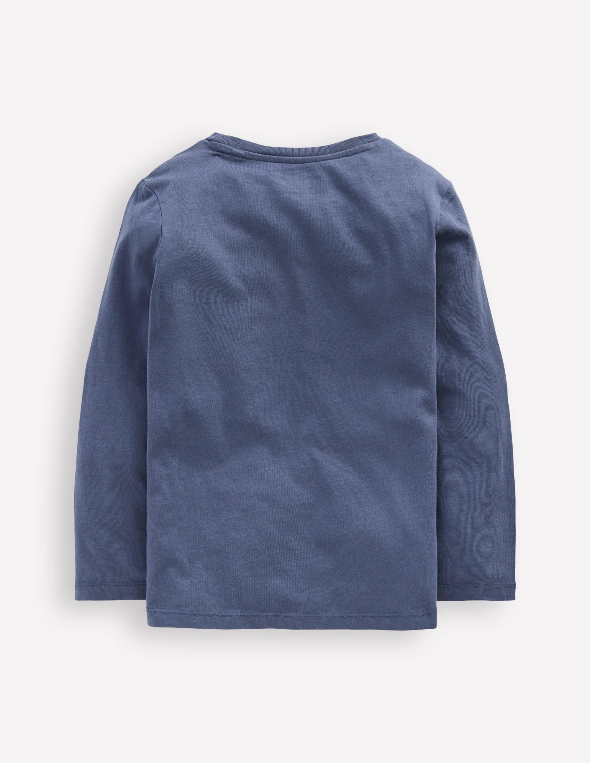 Long Sleeve Bouclé T-shirt-Robot Blue Halloween - Image 2