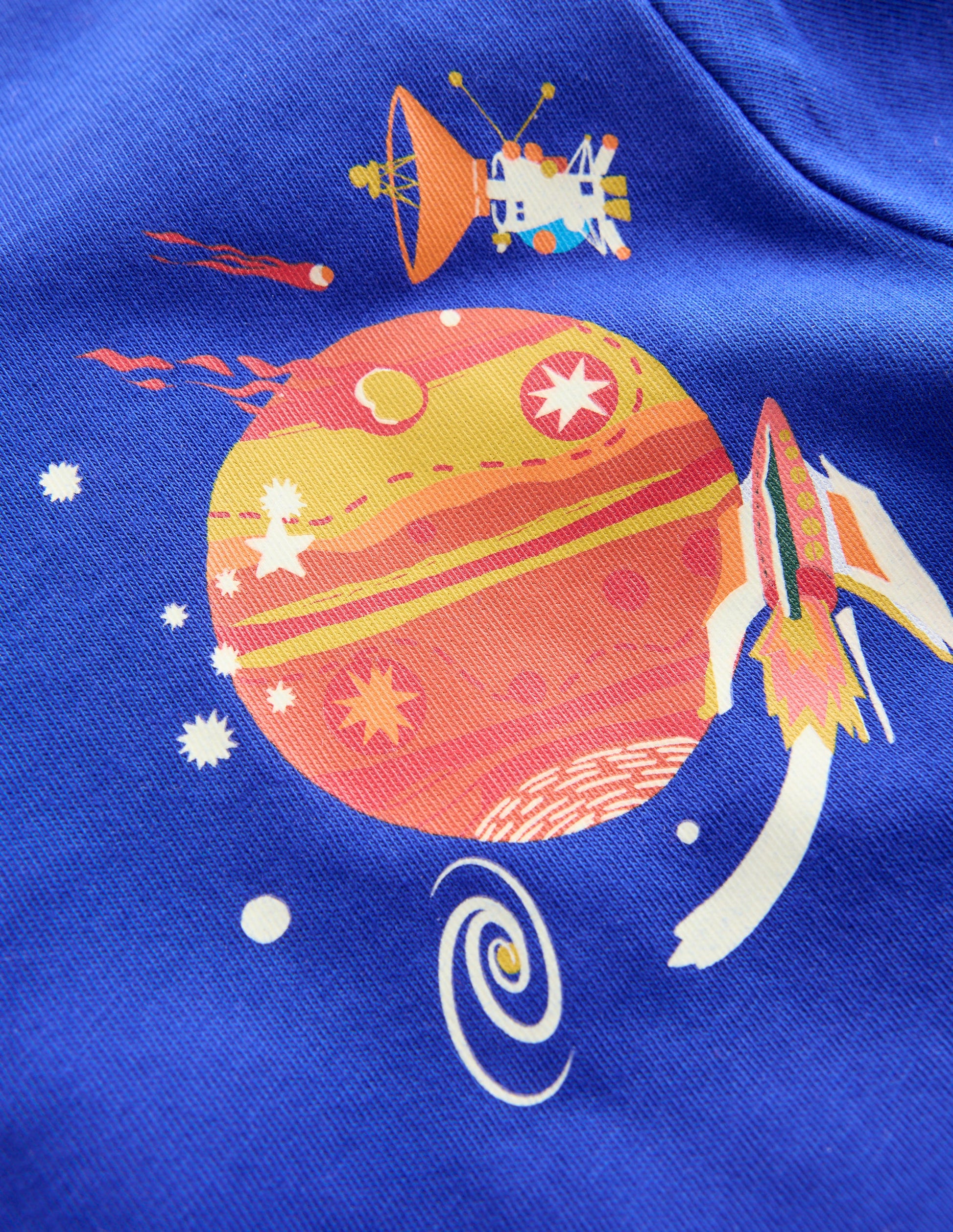 Front & Back Printed T-shirt-Sapphire Blue Space-3
