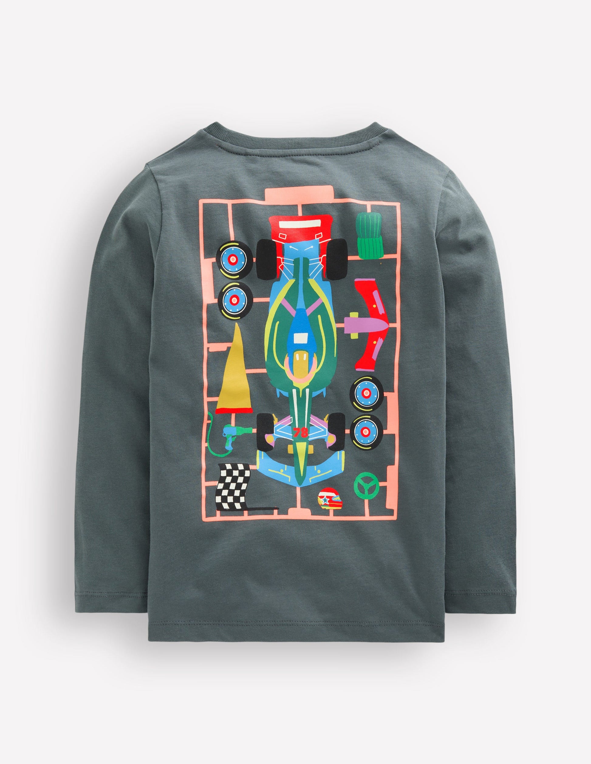 Front & Back Printed T-shirt-Smoke Kit Car-2