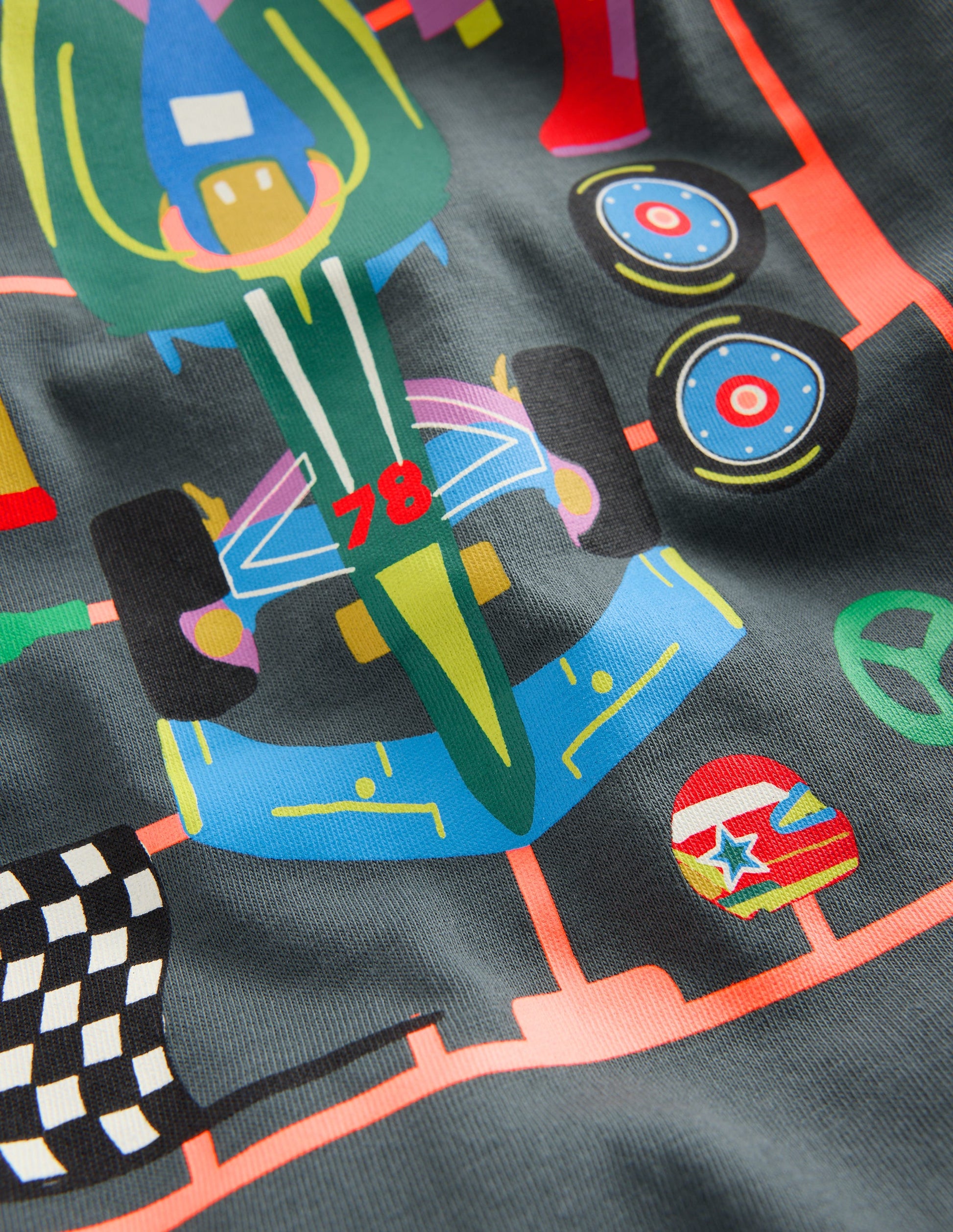 Front & Back Printed T-shirt-Smoke Kit Car-3