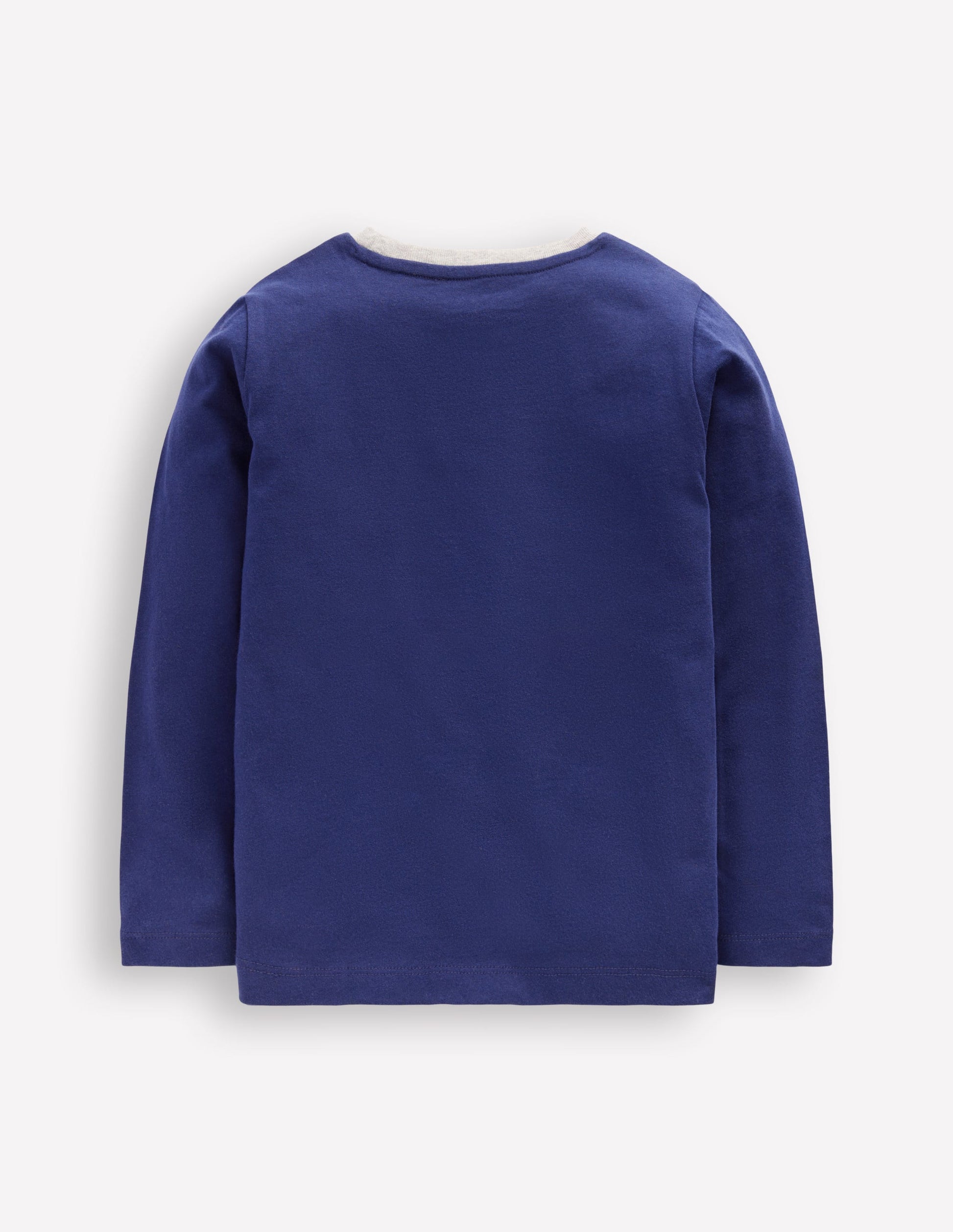 Star Appliqué T-shirt-College Navy Star-2