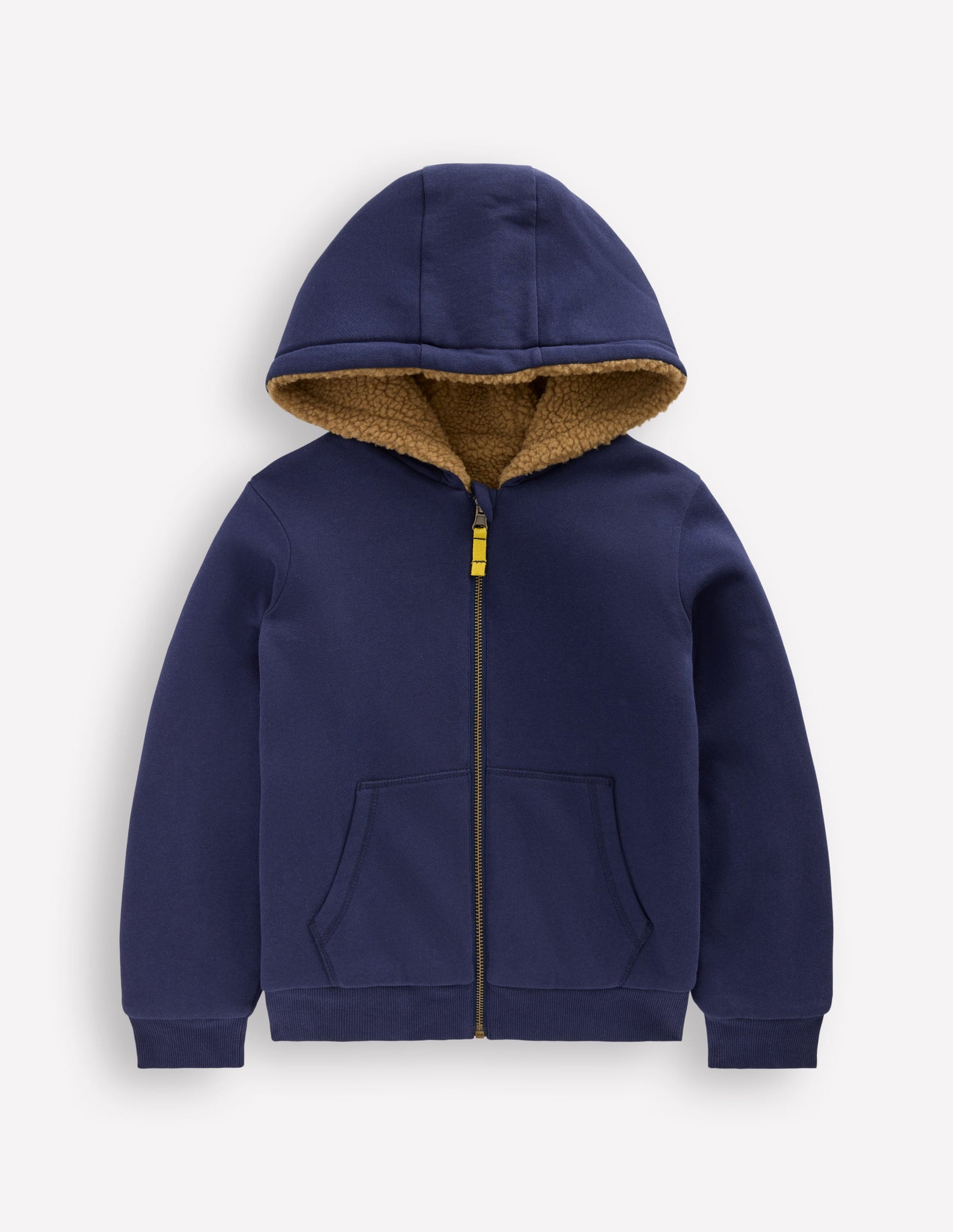 Reversible Borg Hoody-College Navy-1