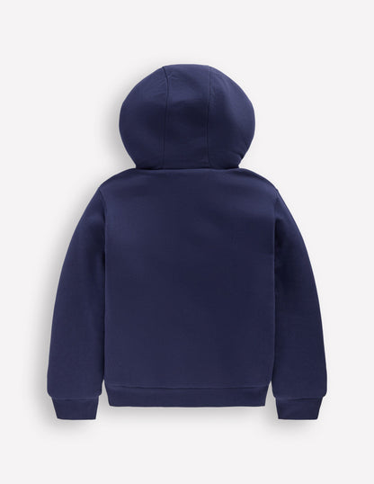 Reversible Borg Hoody-College Navy-2