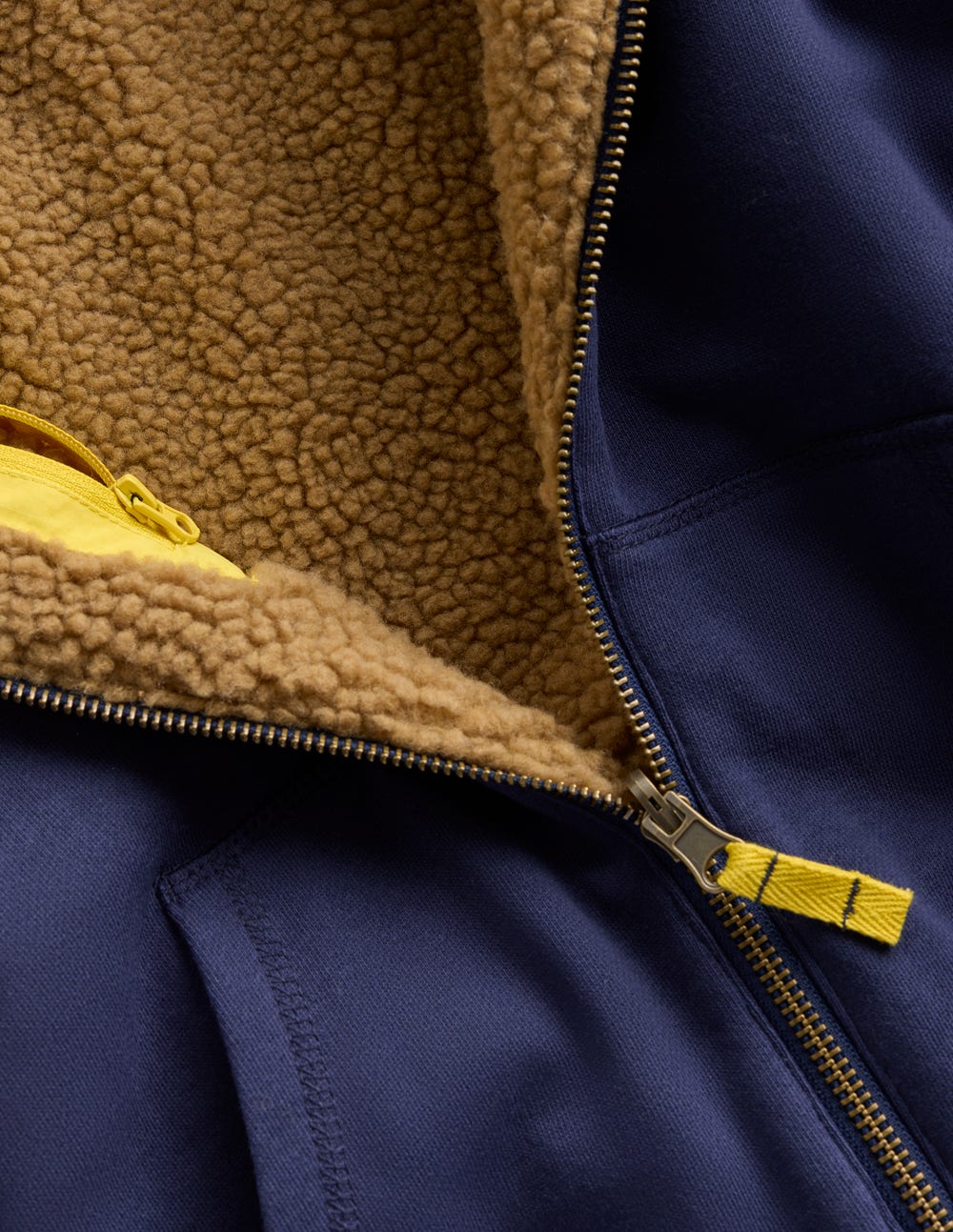Reversible Borg Hoody-College Navy-3