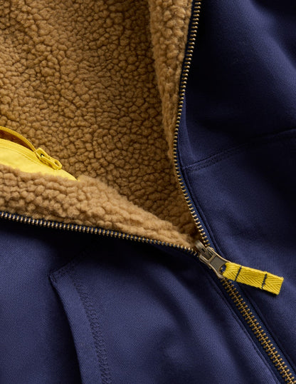 Reversible Borg Hoody-College Navy-3