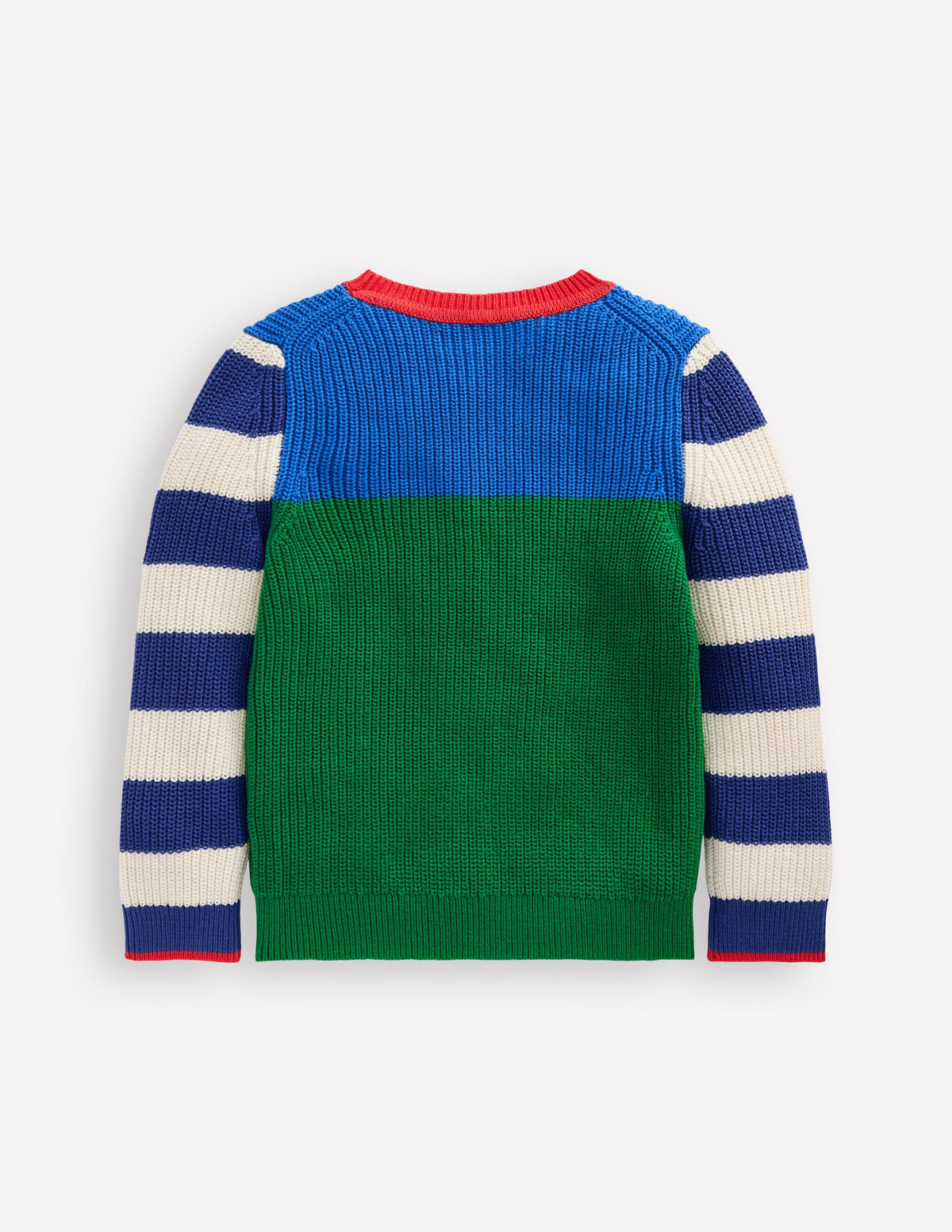Everyday Cotton Sweater-Kingfisher Blue/Rich Emerald - Image 2