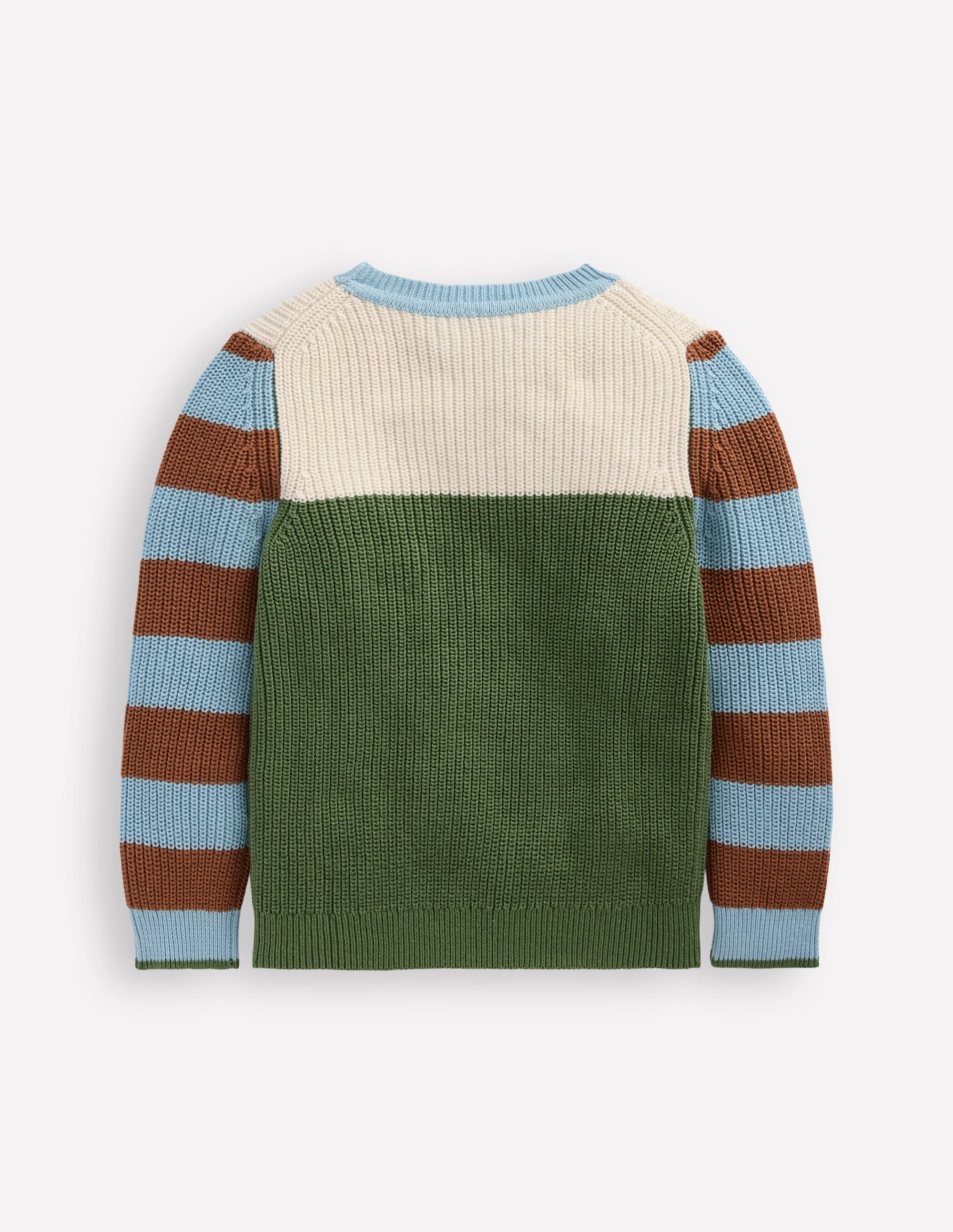 Everyday Cotton Sweater-Ecru Marl/Safari Green - Image 2