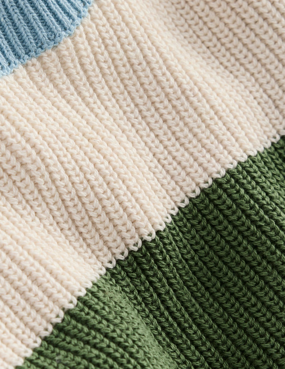 Everyday Cotton Sweater-Ecru Marl/Safari Green - Image 3