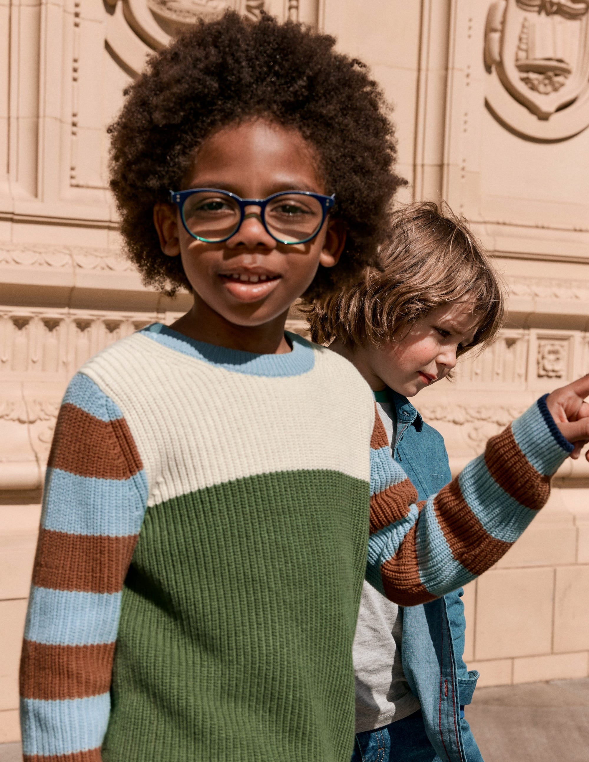 Everyday Cotton Sweater-Ecru Marl/Safari Green - Image 4
