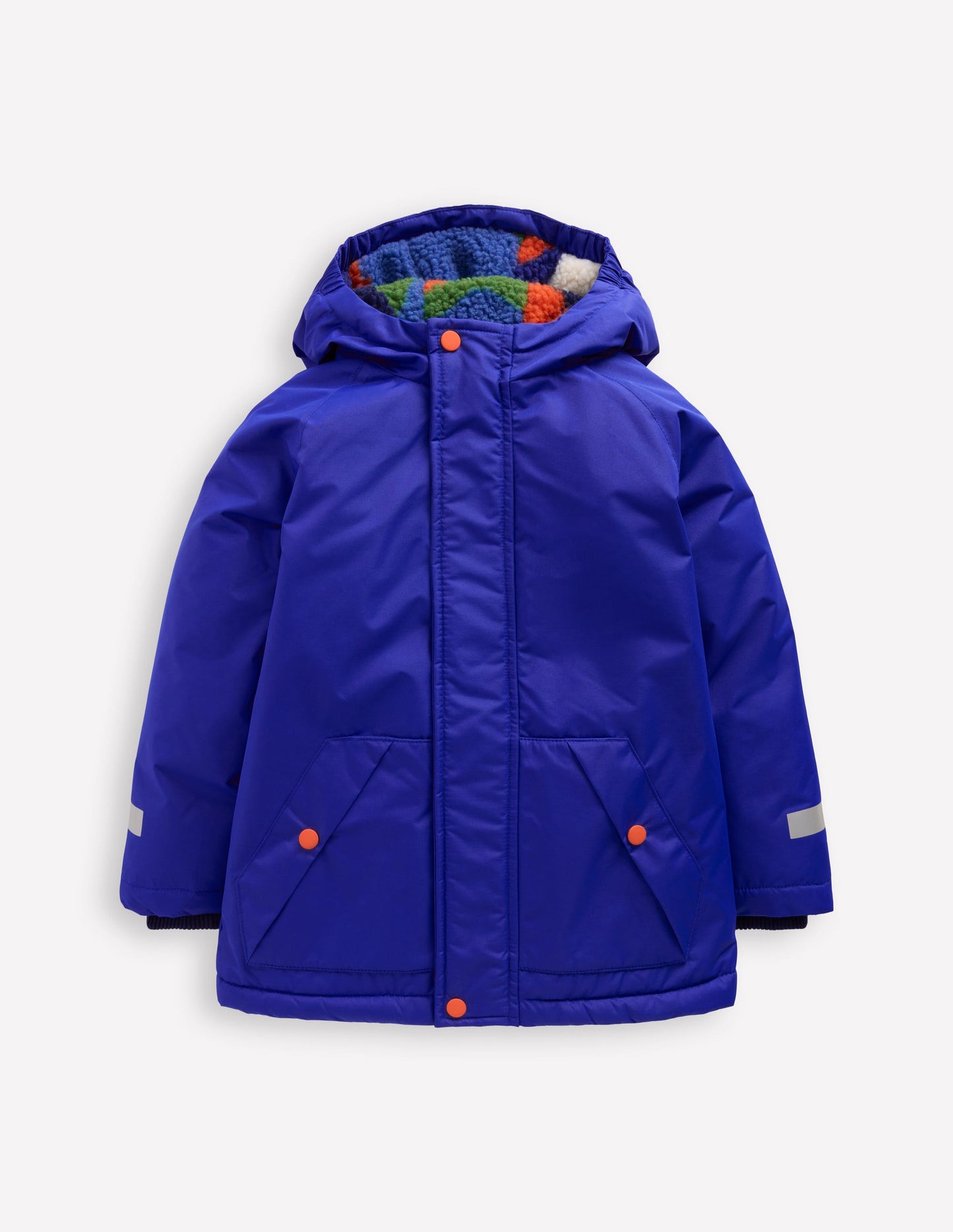 Borg Lined Anorak-Blue