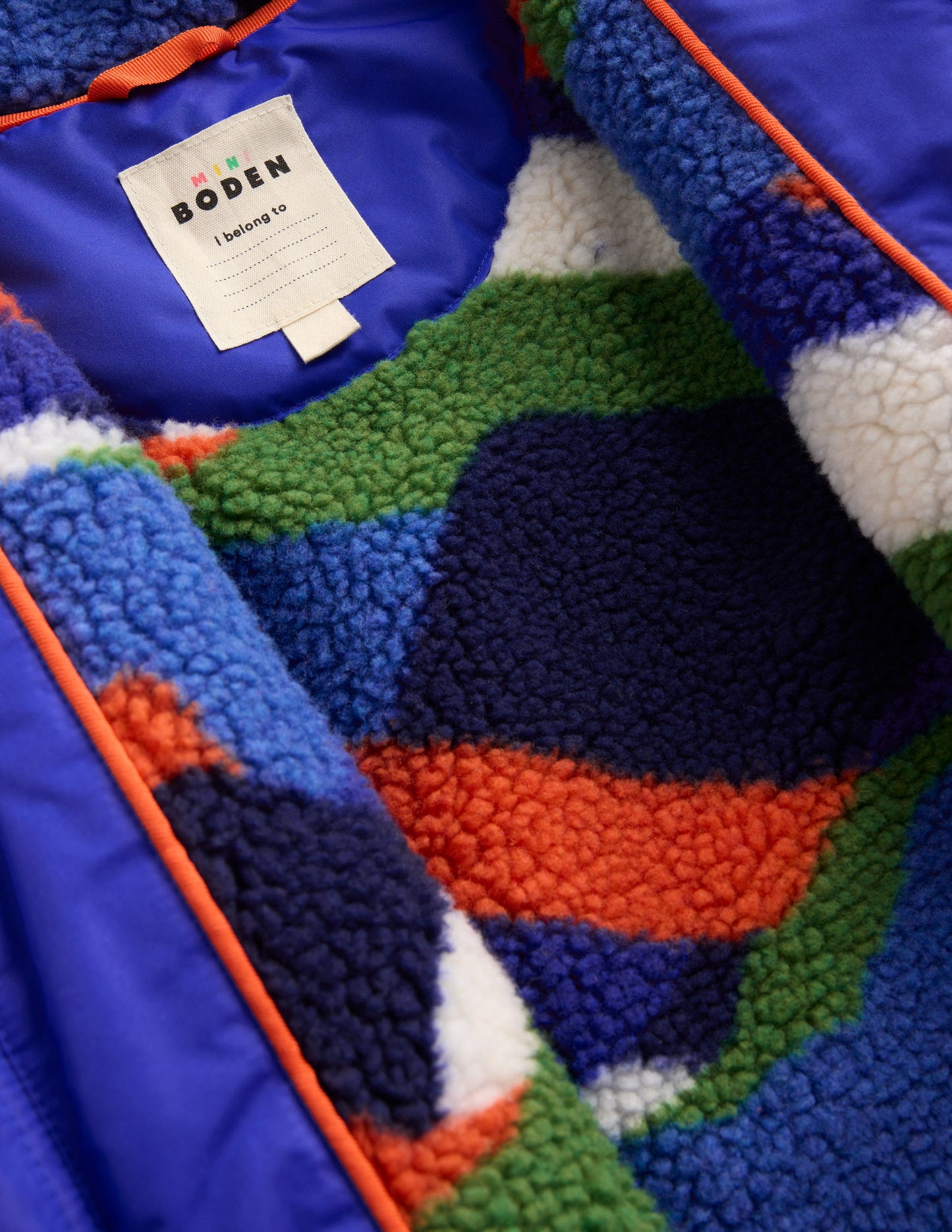 Borg Lined Anorak-Blue