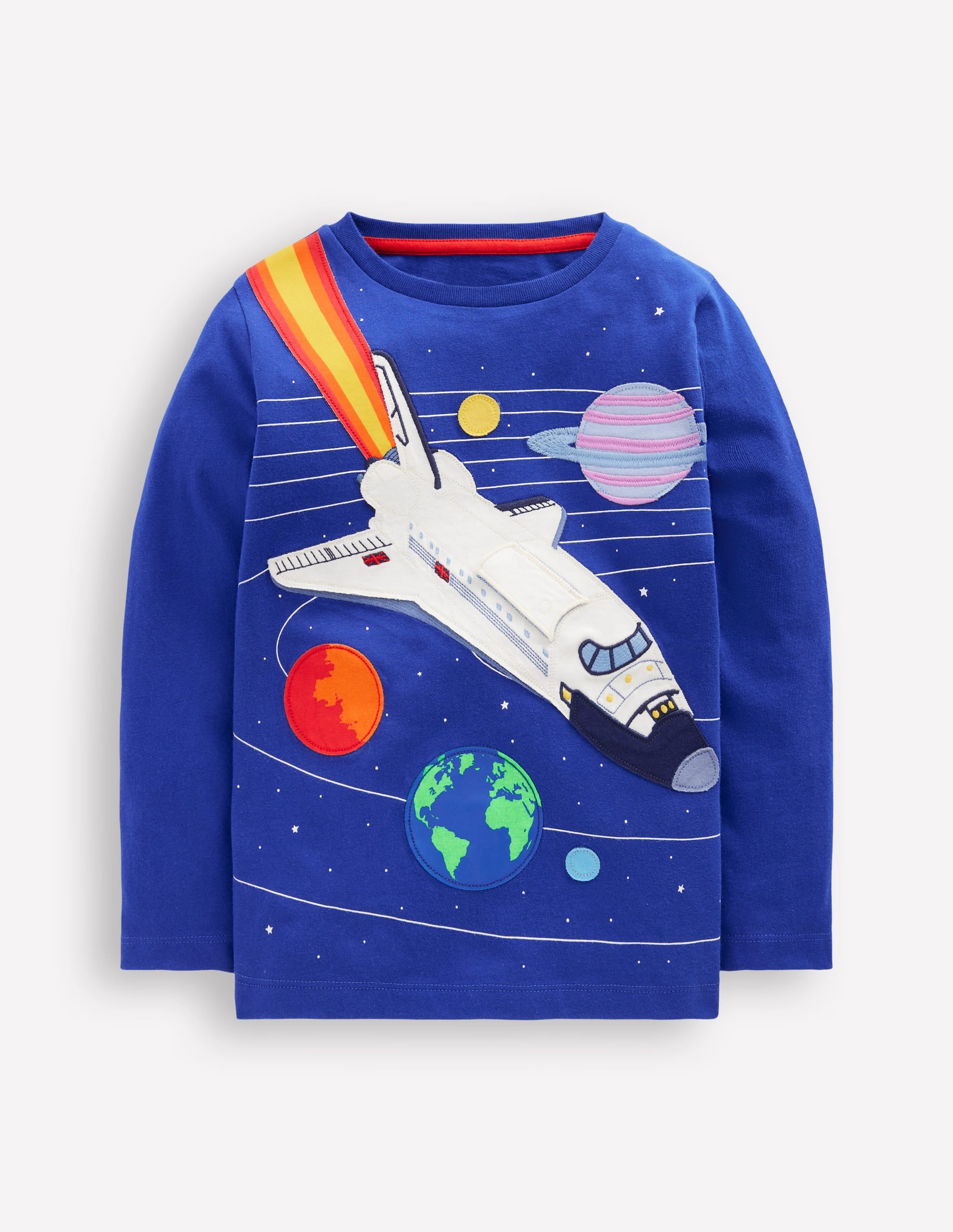 Lift-the-flap T-shirt-Bright Blue Rocket - Image 1