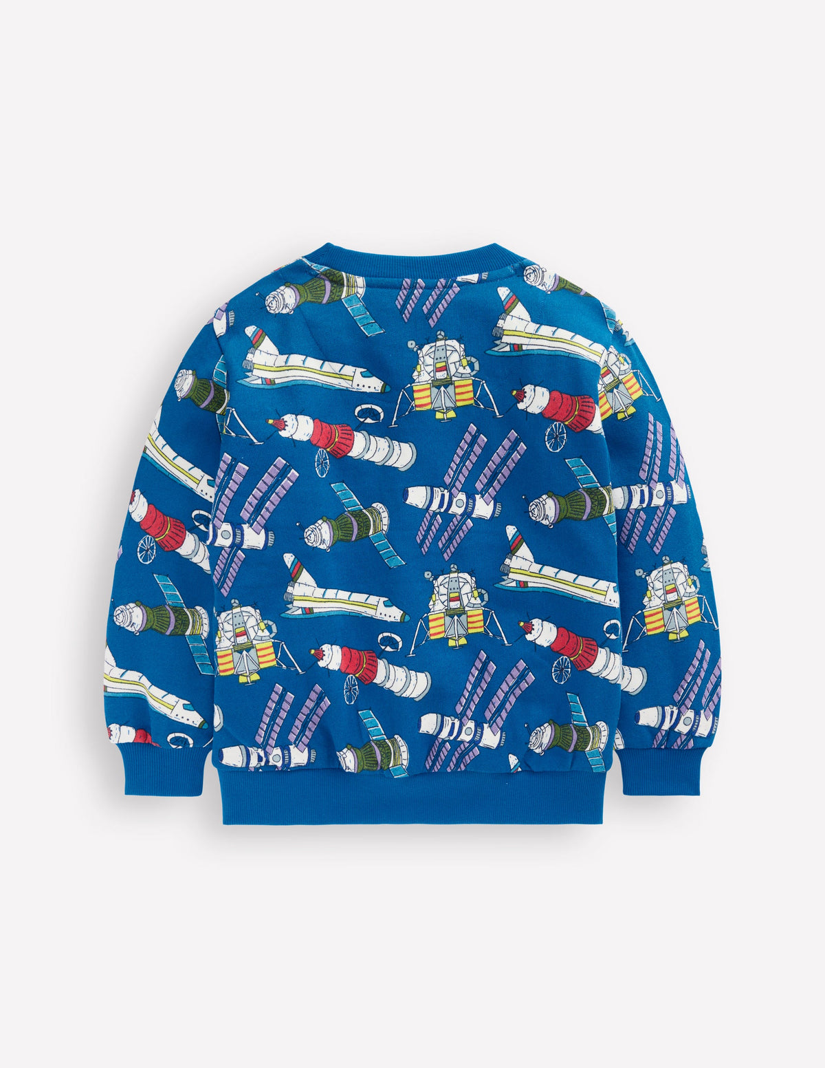 Everyday Printed Sweatshirt-Kingfisher Blue Satellites - Image 2