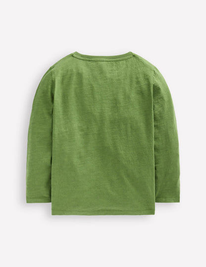 3-pack Long Sleeve T-shirt-Broccoli Green Blues Pack-2
