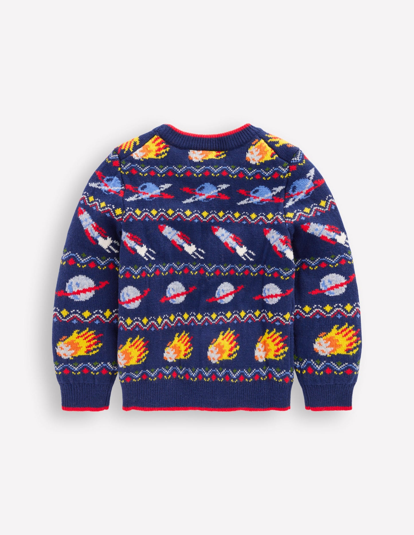 Fair Isle Jumper-College Navy Space