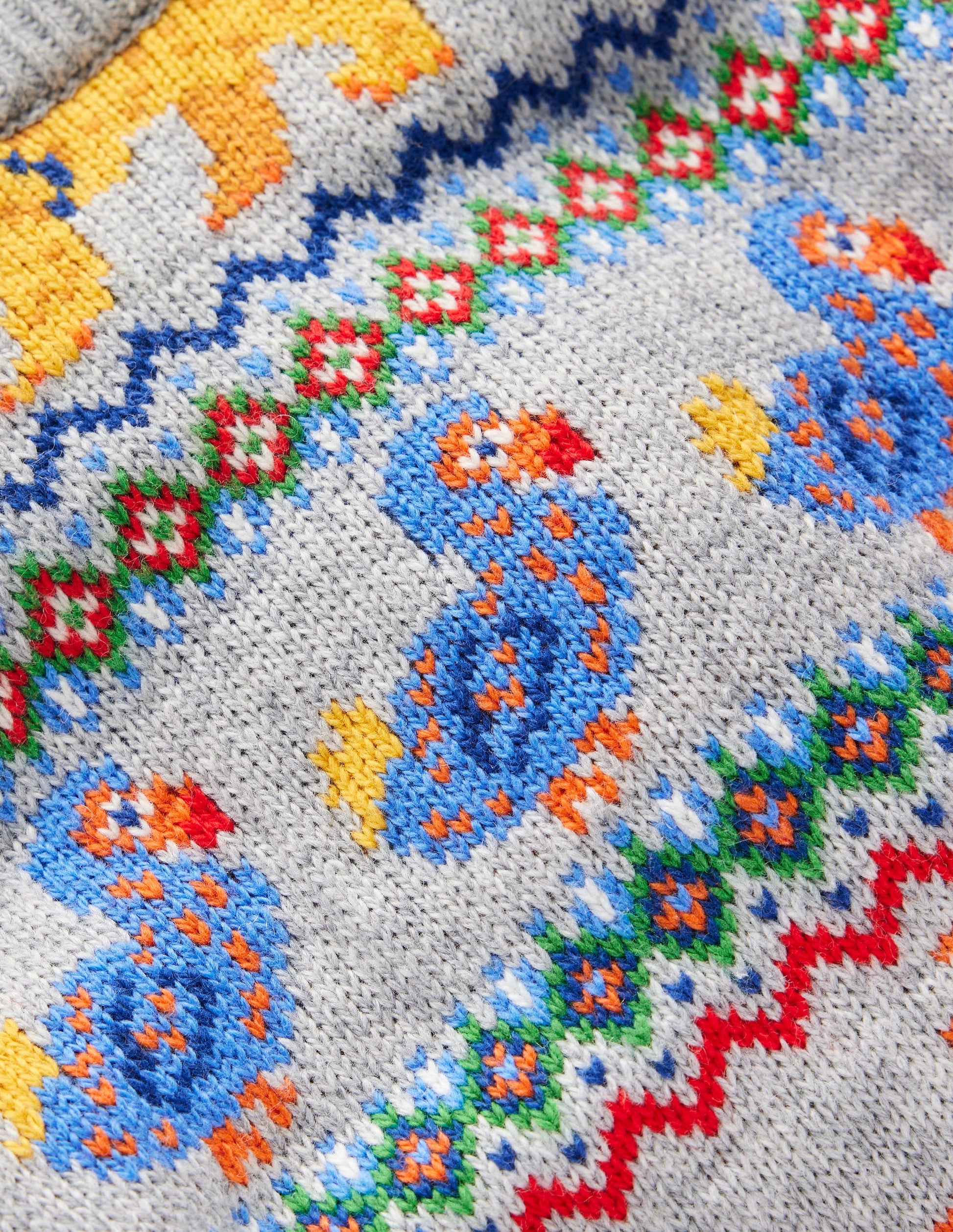 Fair Isle Jumper-Grey Marl Prehistoric Animals-3