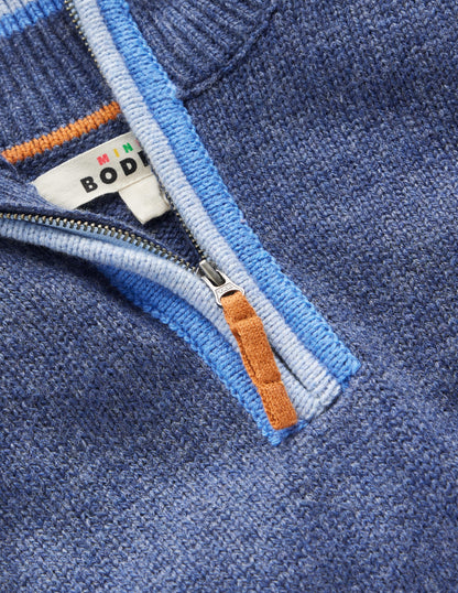 Heritage Half-Zip Sweater-College Navy-3