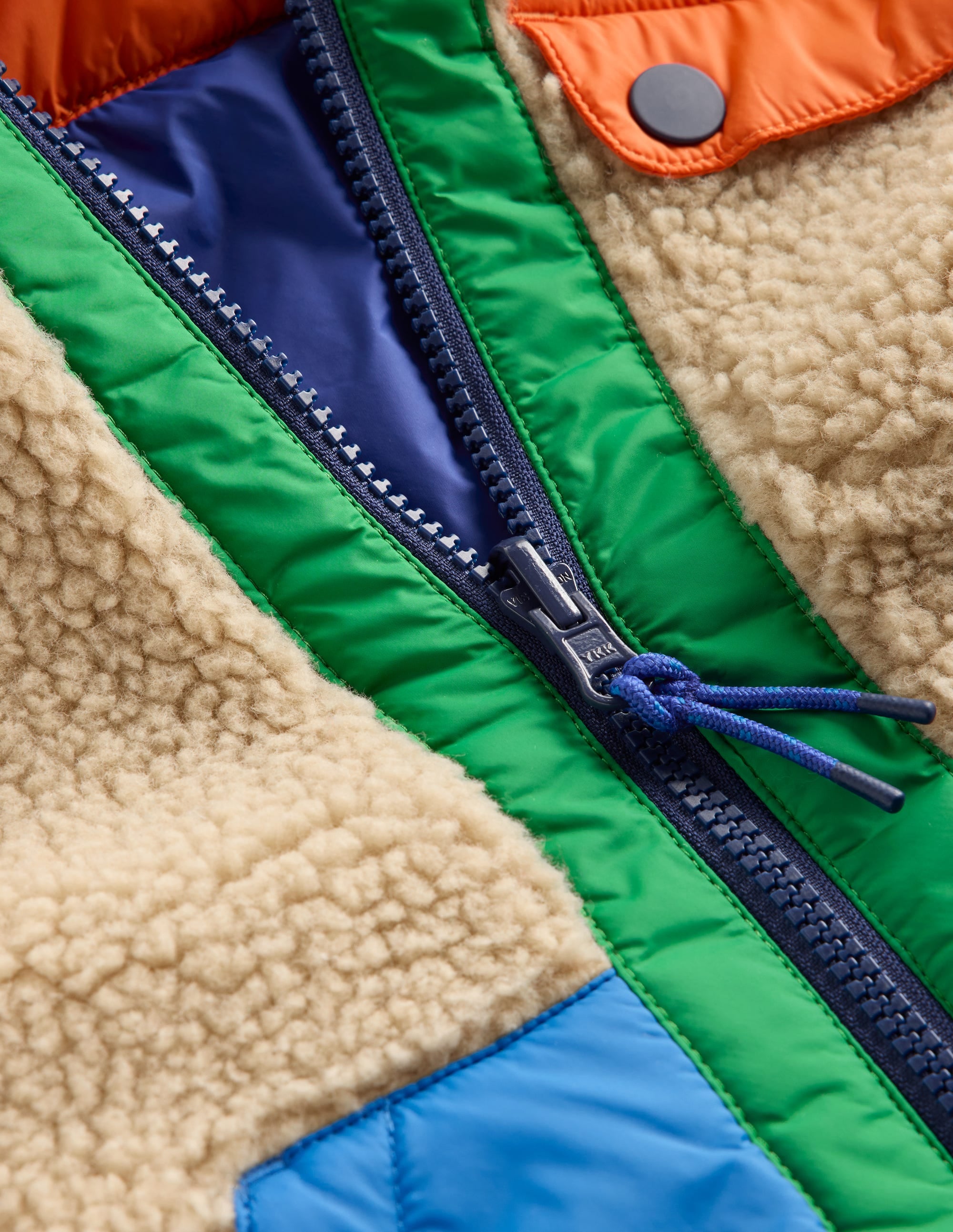 Reversible Cosy Borg Jacket-Mazarine Blue - Image 3