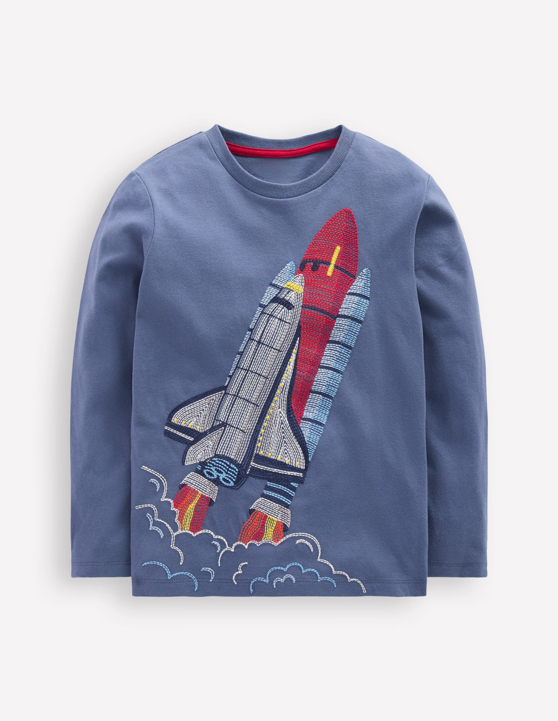 Glow Superstitch T-shirt-Robot Blue Rocket-2