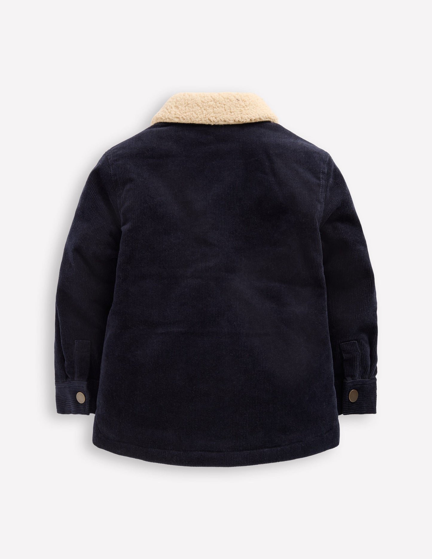 Borg Lined Cord Jacket-College Navy