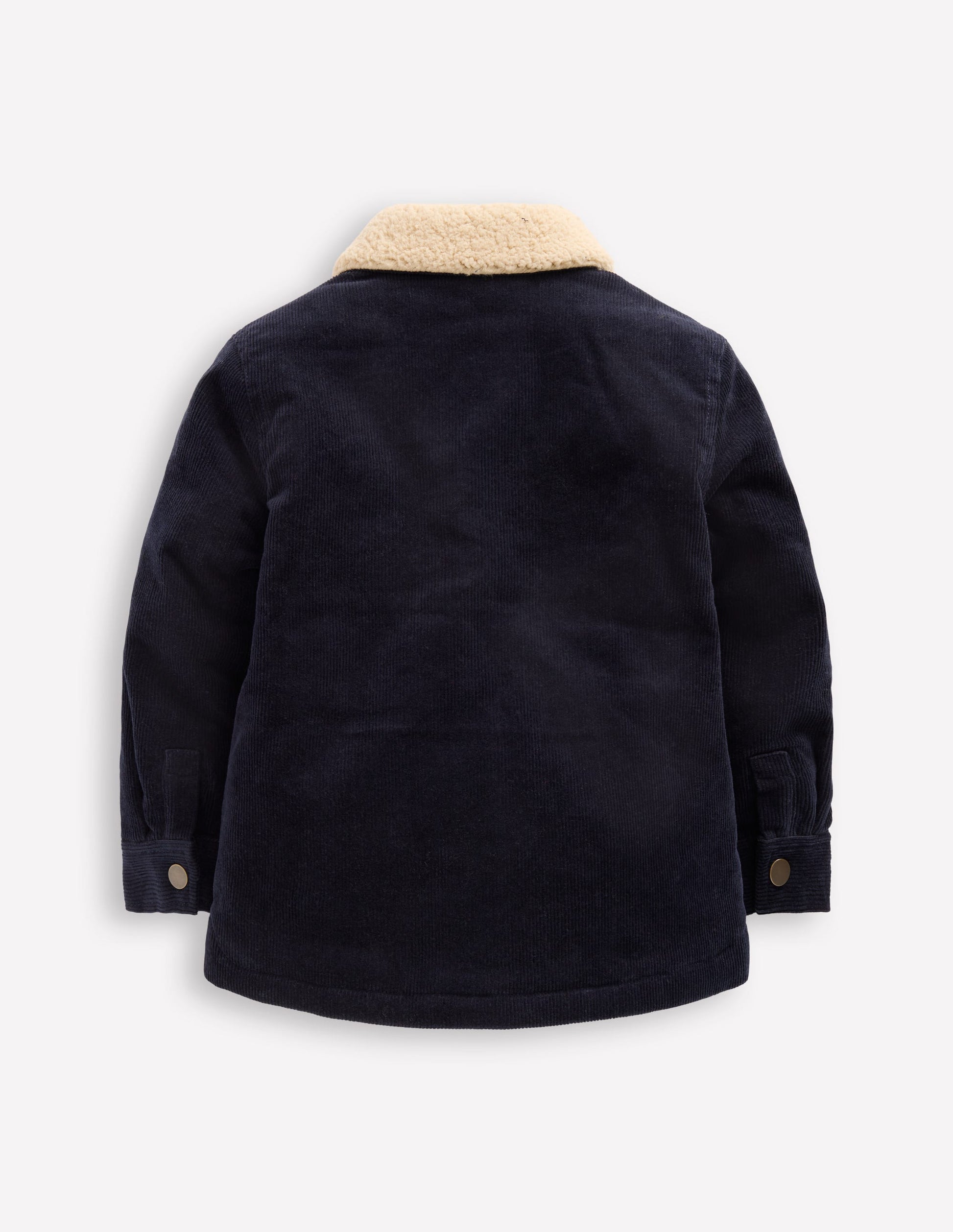 Borg Lined Cord Jacket-College Navy-2