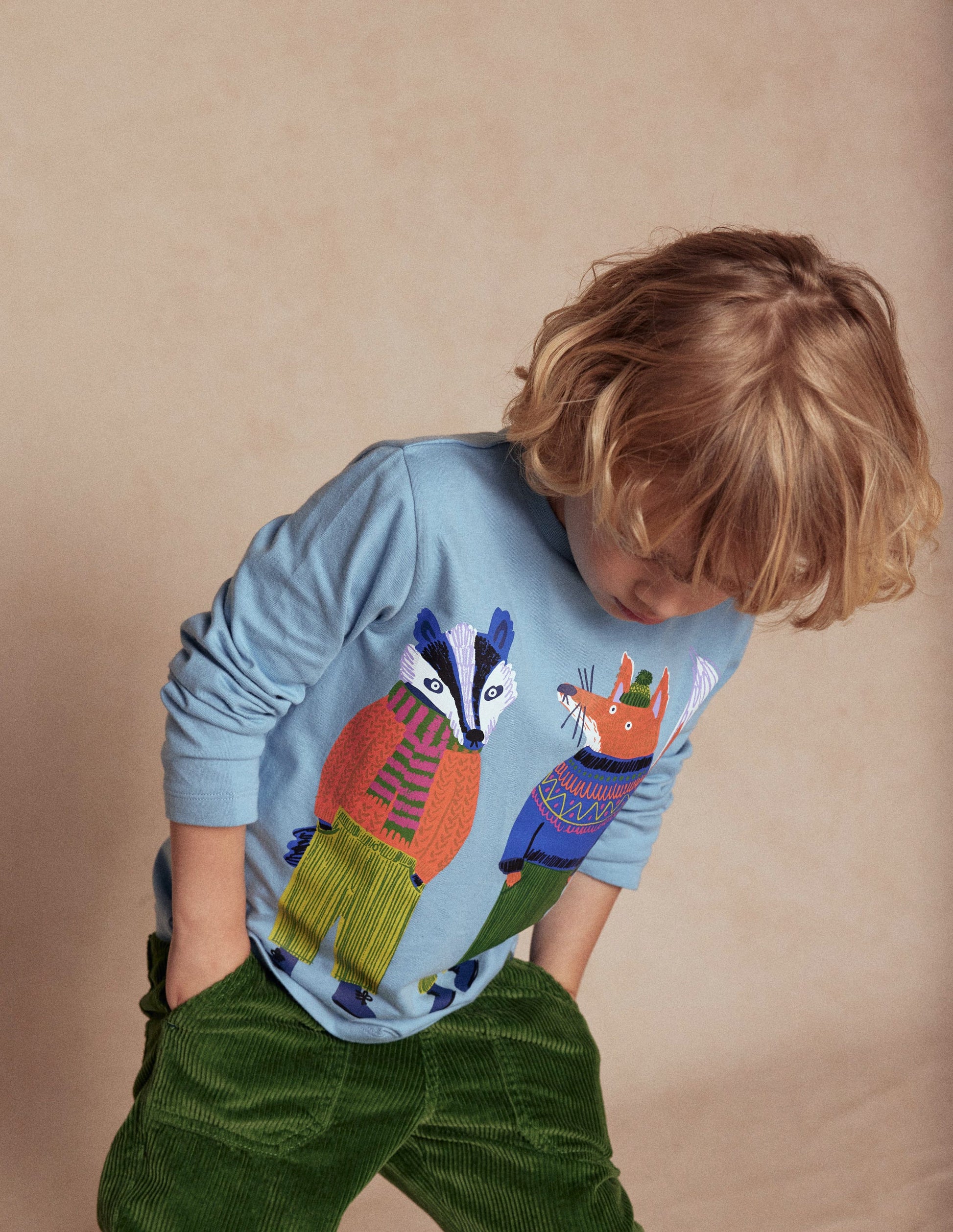 Long Sleeve Novelty T-shirt-Glacier Blue Foxes-4