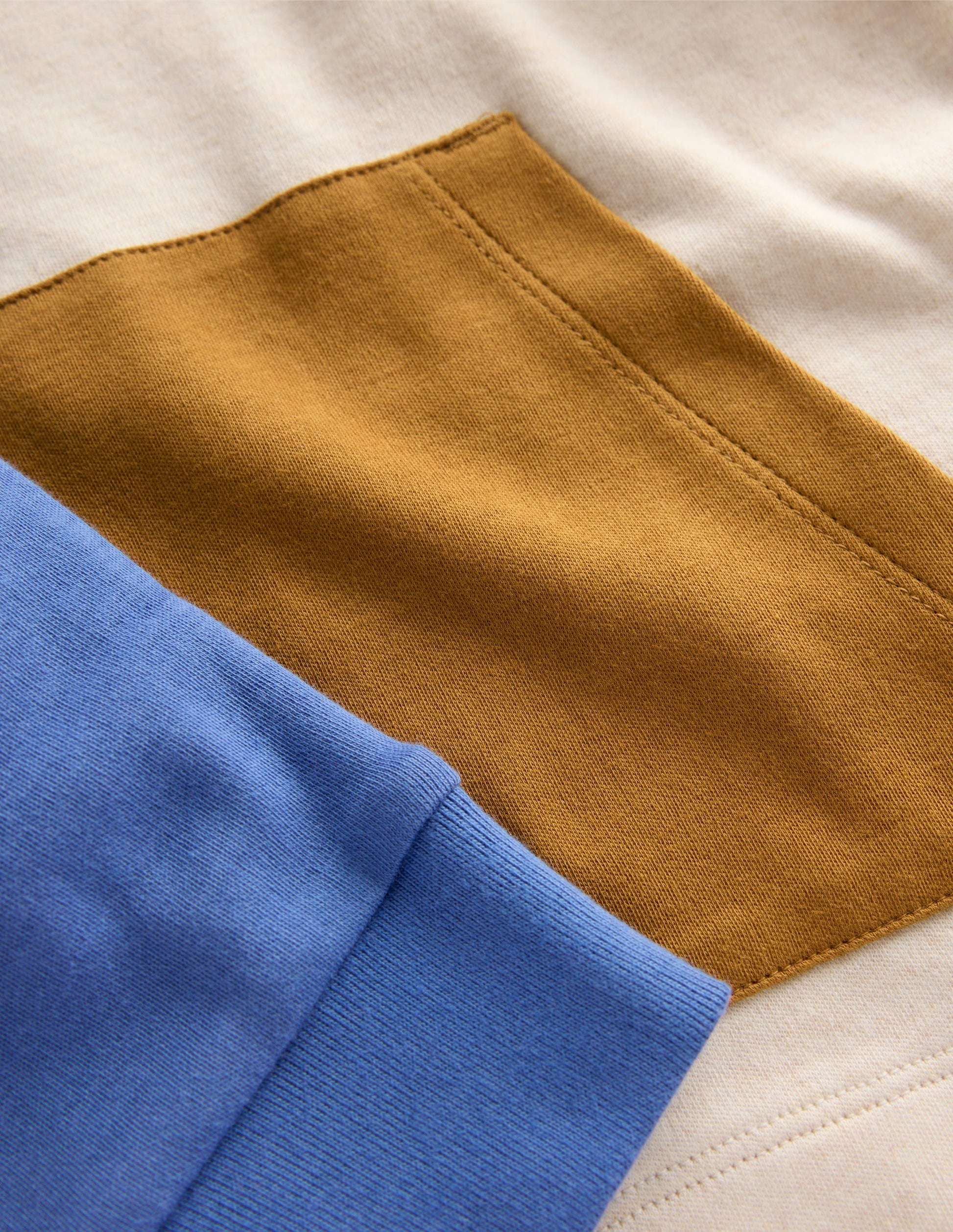 Hooded Mid-weight T-shirt-Oatmeal Marl/ Blue River-6