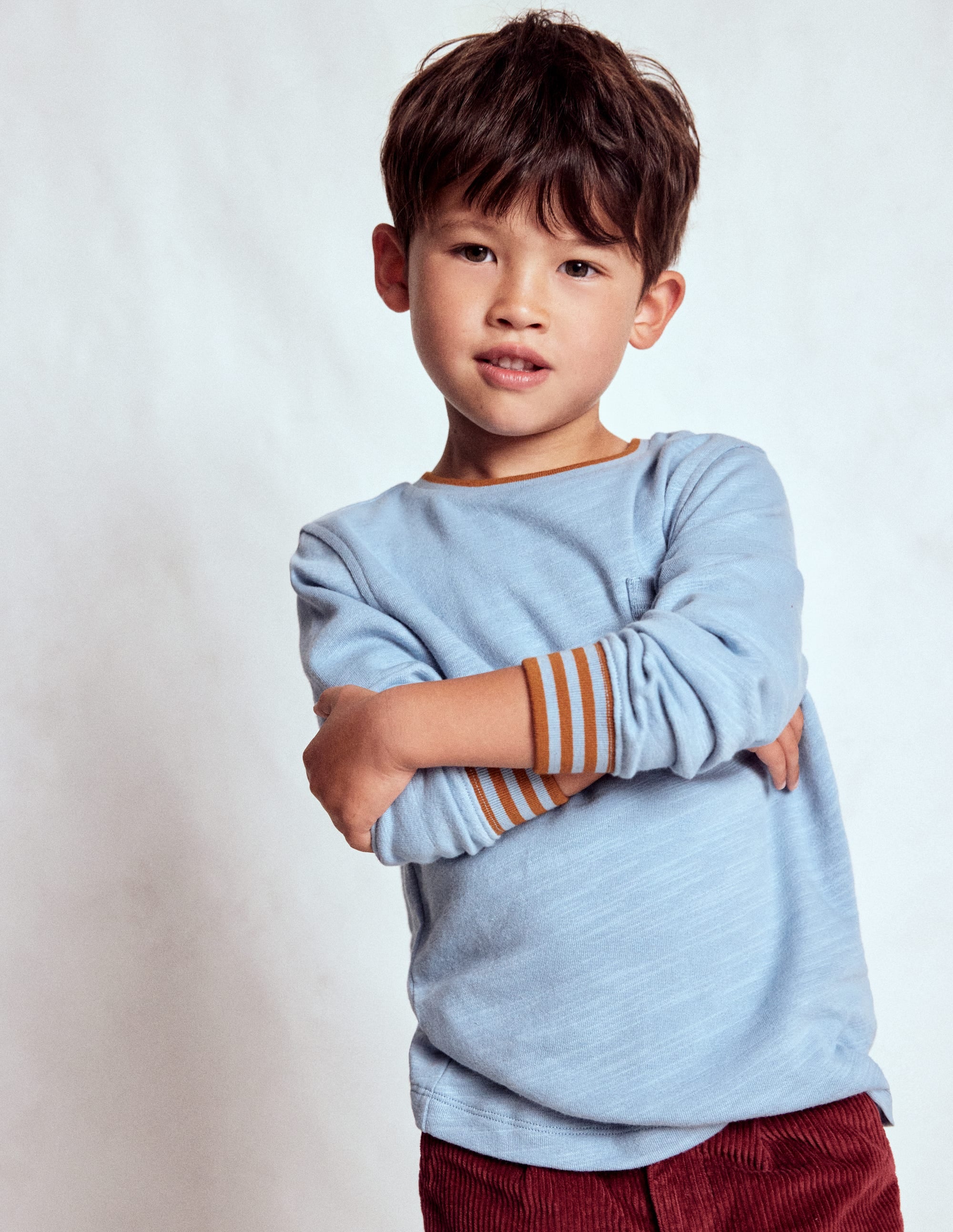 Cosy Mid-weight T-shirt-Glacier Blue | Boden USA