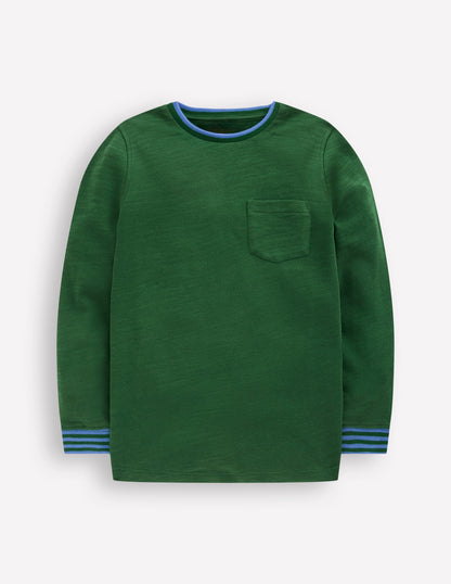 Cosy Mid-weight T-shirt-Pine Green-4