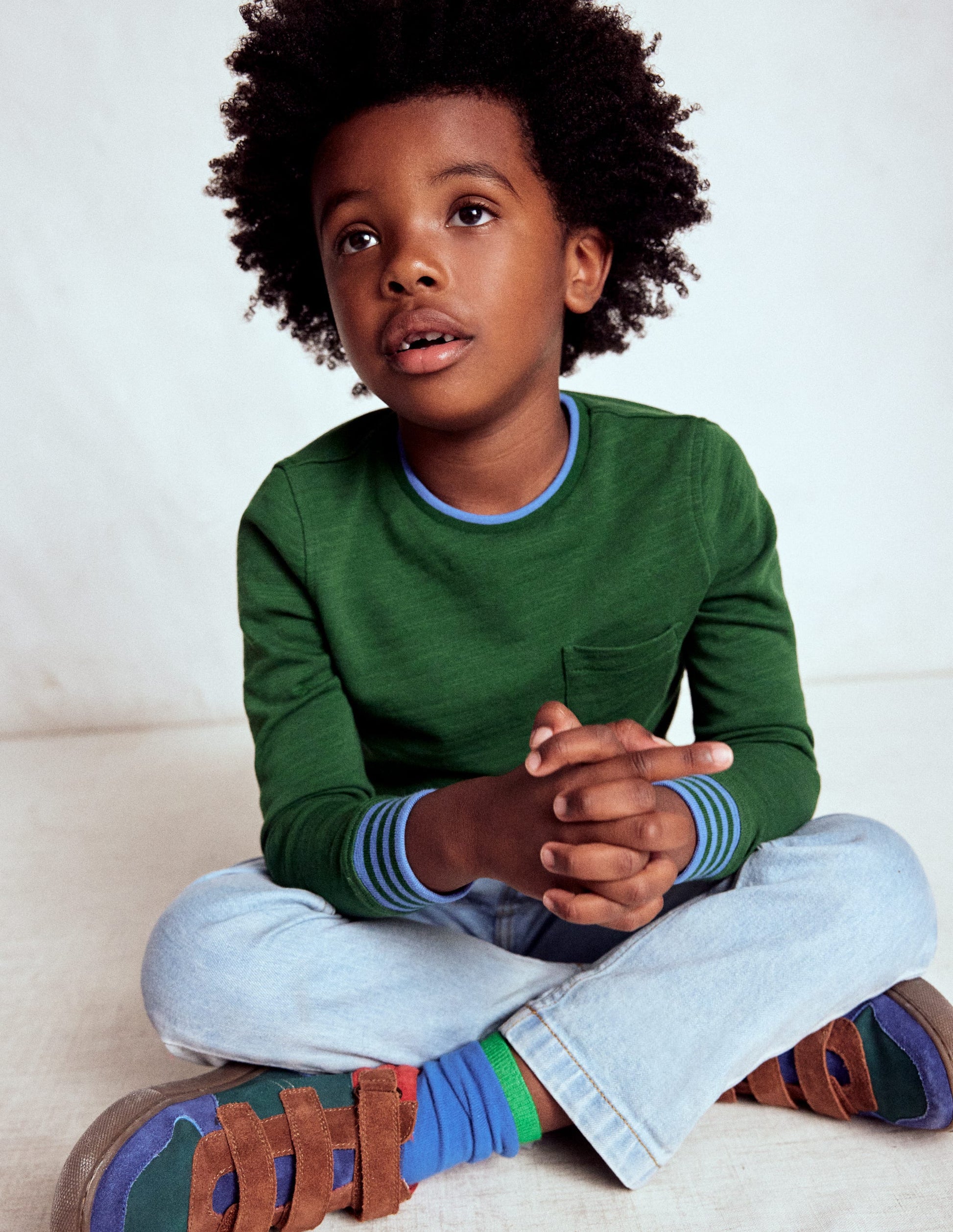 Cosy Mid-weight T-shirt-Pine Green-1