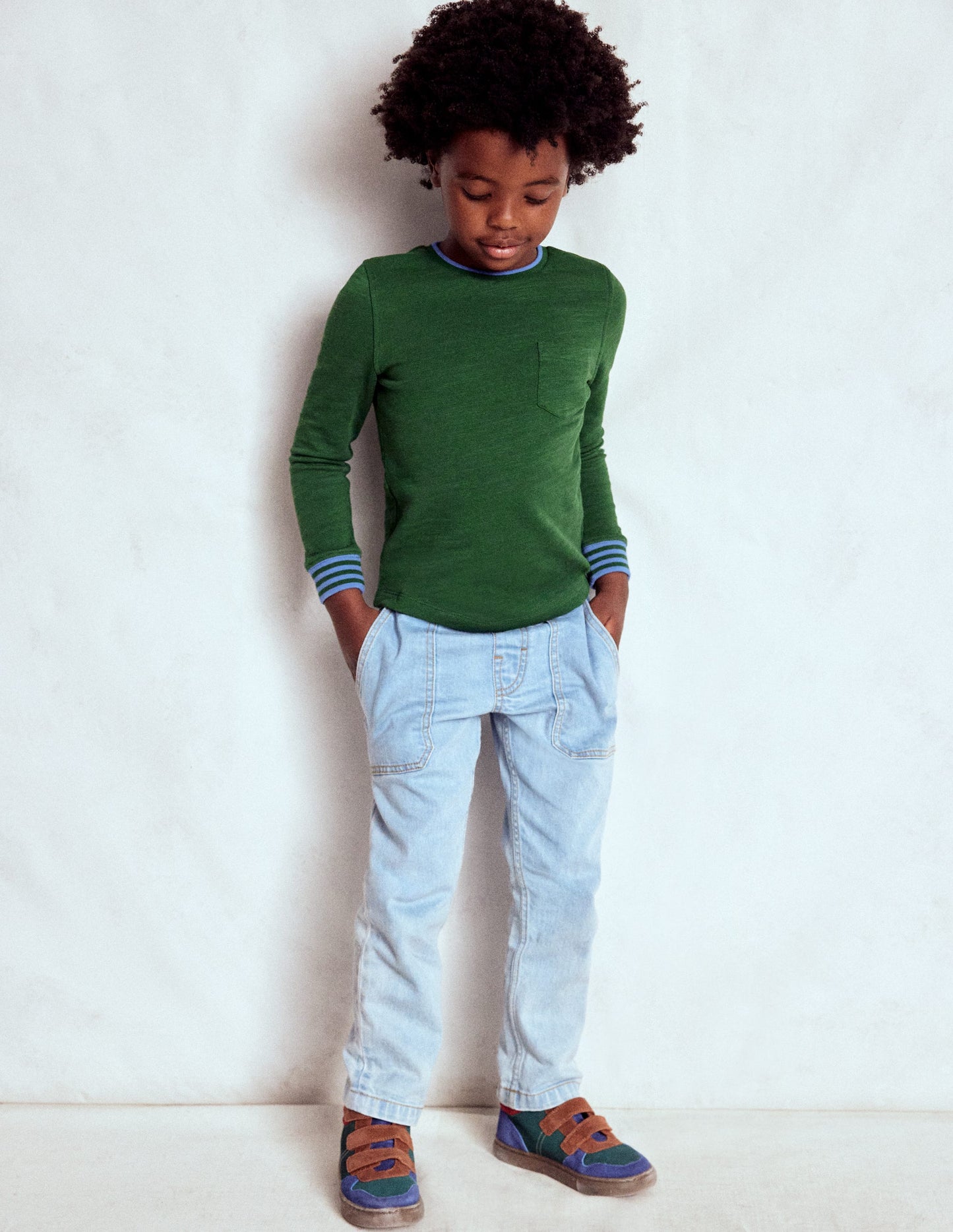 Cosy Mid-weight T-shirt-Pine Green