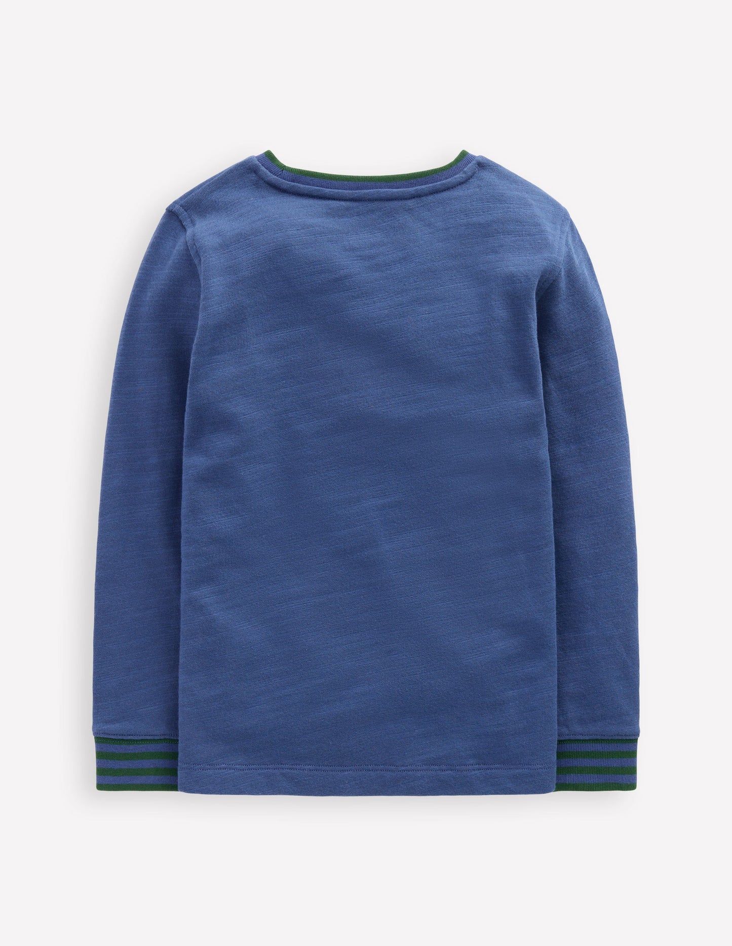 Cosy Mid-weight T-shirt-Denim Blue/ Emerald Night