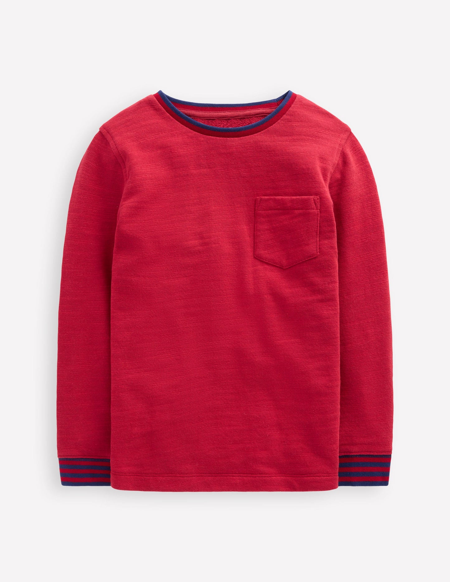 Cosy Mid-weight T-shirt-Red Liquorice/ Sapphire Blue
