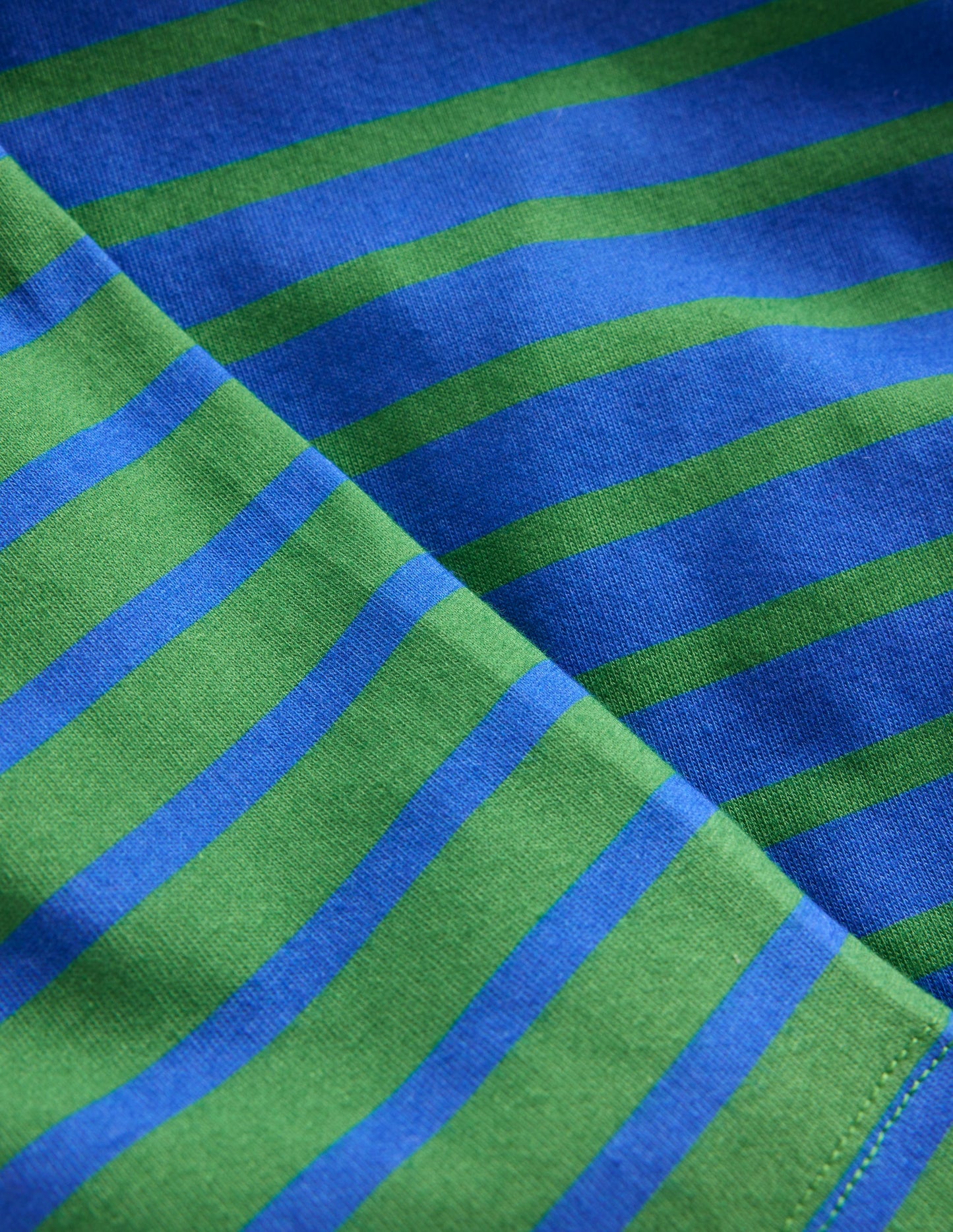 Breton T-shirt-Bright Blue/ Iguana Green