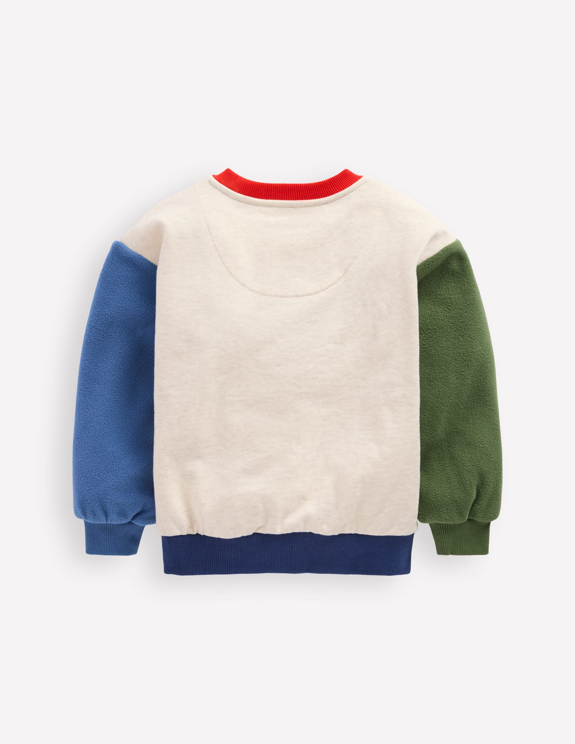 Colourblock Sweatshirt-Oatmeal Marl Colourblock - Image 2